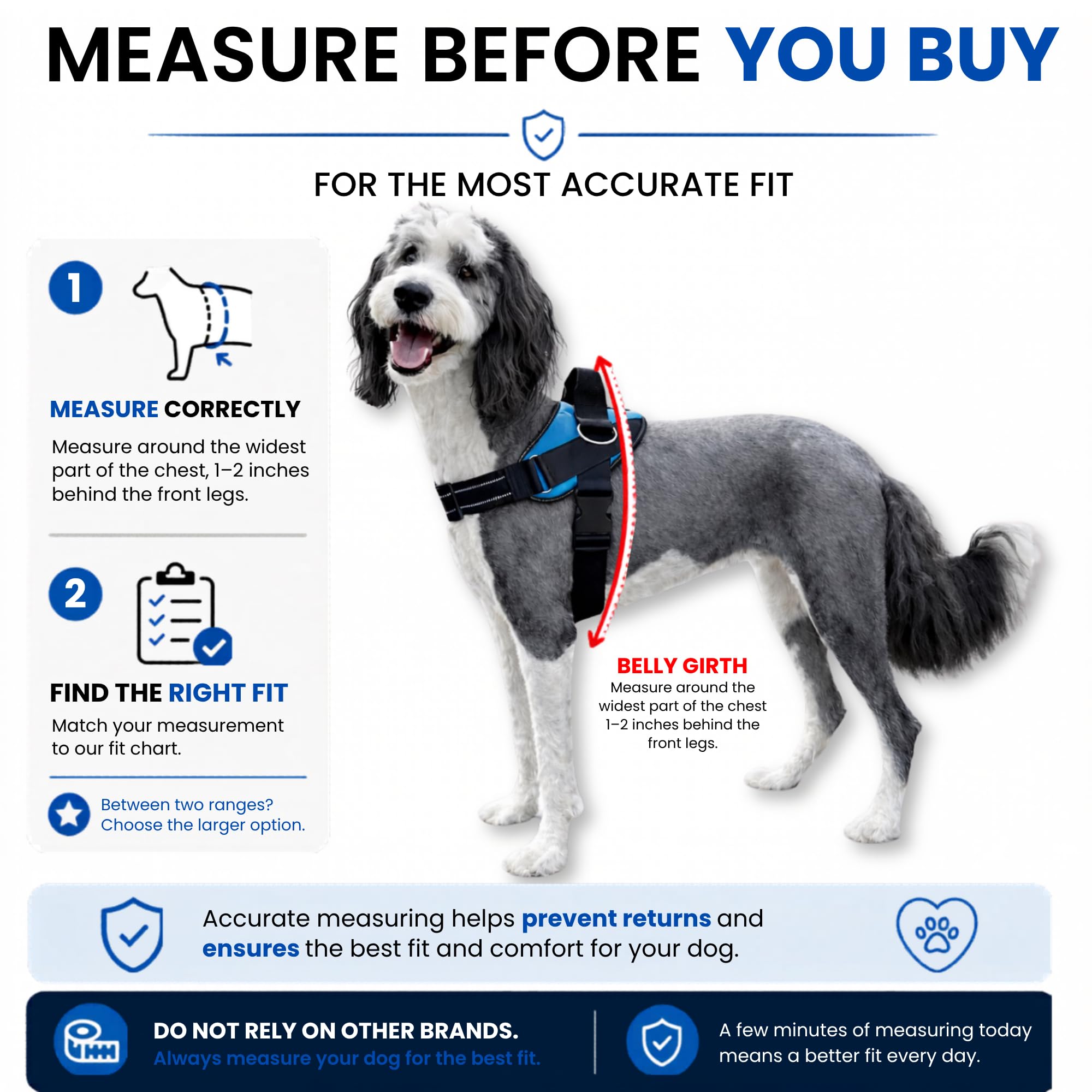 ShawnCo Essential Dog Harness, No-Pull Pet Vest with 3 Leash Clips, No Choke, Reflective, Adjustable and Padded, for Easy Walking and Training for Small, Medium and Large Dogs (Stars and Stripes, S)