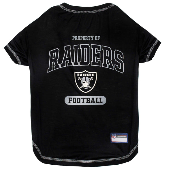 NFL Raiders Dog T-shirt Small. - Licensed Shirt for Pets Team Colored with Team Logos- Premium Stretchable Materials for the comfort of your Dog & Cat
