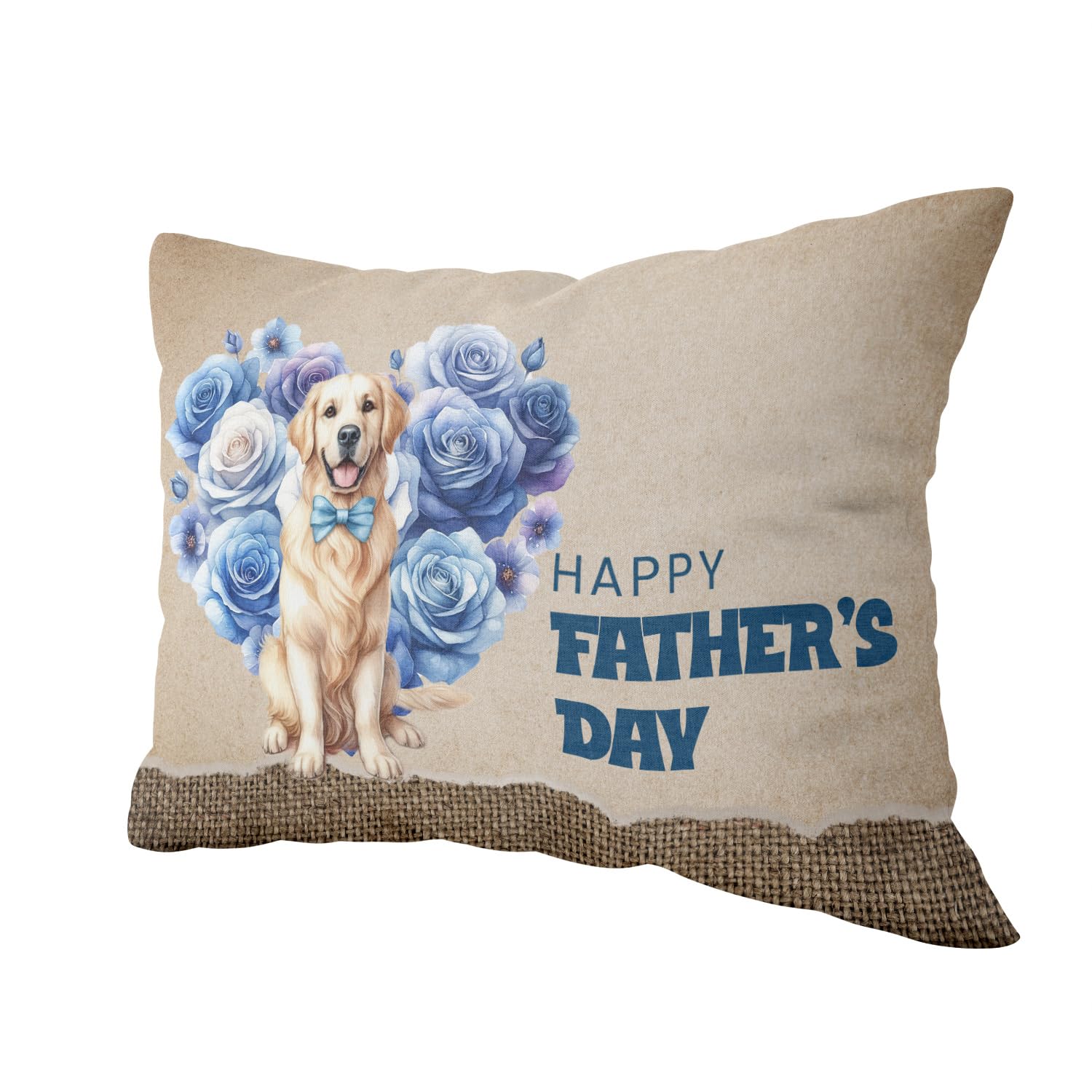 Ninety3POD Golden Retriever Proud Dad Happy Father's Day Pillow Cushion Double Sided Goldens Dog Lover Gifts Idea Throw Pillow - 02008