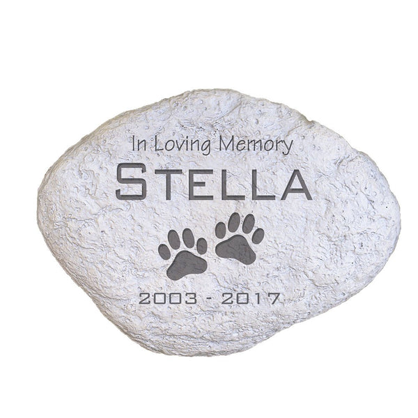 GiftsForYouNow Engraved in Loving Memory Pet Memorial Garden Stone, 11 Inch, Pet Loss Gift, Dog Memorial, Temporary Grave Marker, Dog Headstone, Dog Memorial Gift for Loss of Dog