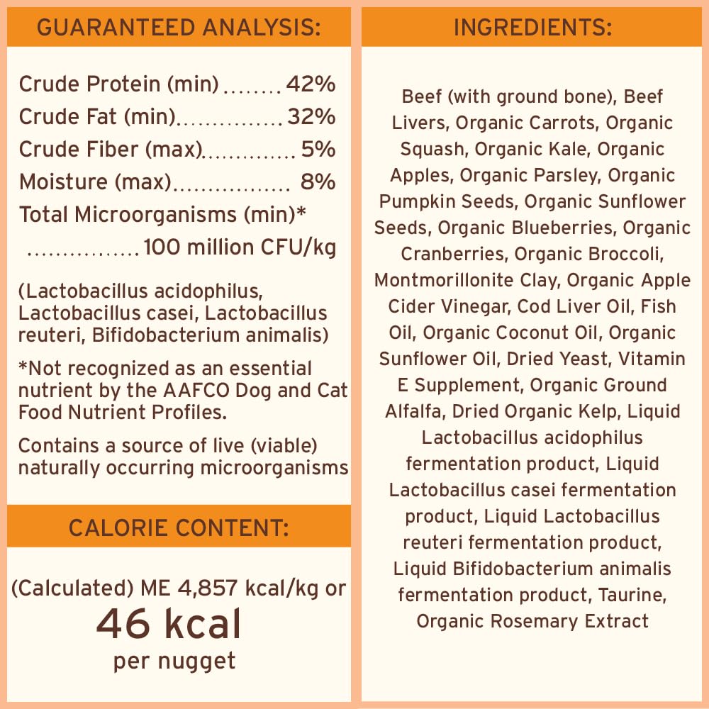 Primal Freeze Dried Raw Dog Food Nuggets, Beef, Complete & Balanced Meal, Also Use as Topper or Treat, Premium, Healthy, Grain Free, High Protein Raw Dog Food, 14 oz