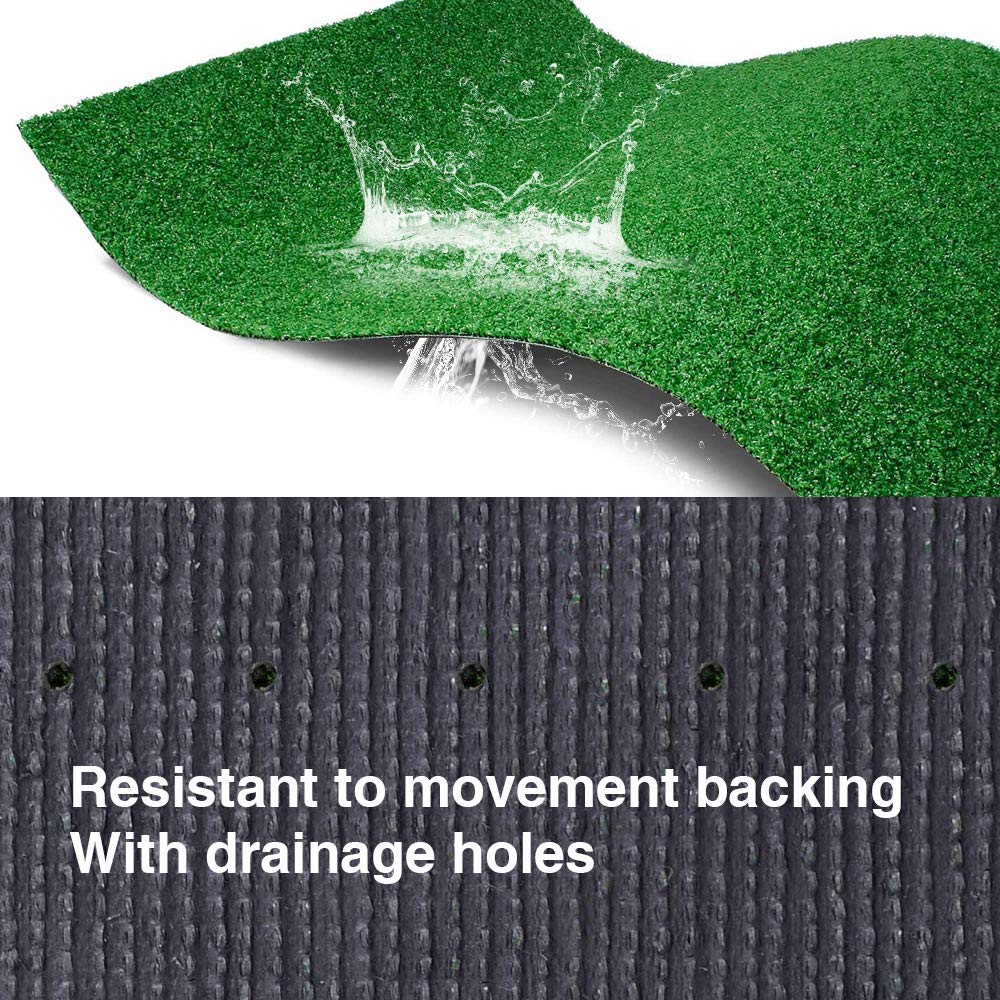 WarmShe Synthetic Artificial Grass Turf 0.4" Customized Sizes, Drainage Holes Pet Faux Grass Astroturf Rug Carpet 8FTX81FT Indoor Outdoor Rug Area Garden Decor