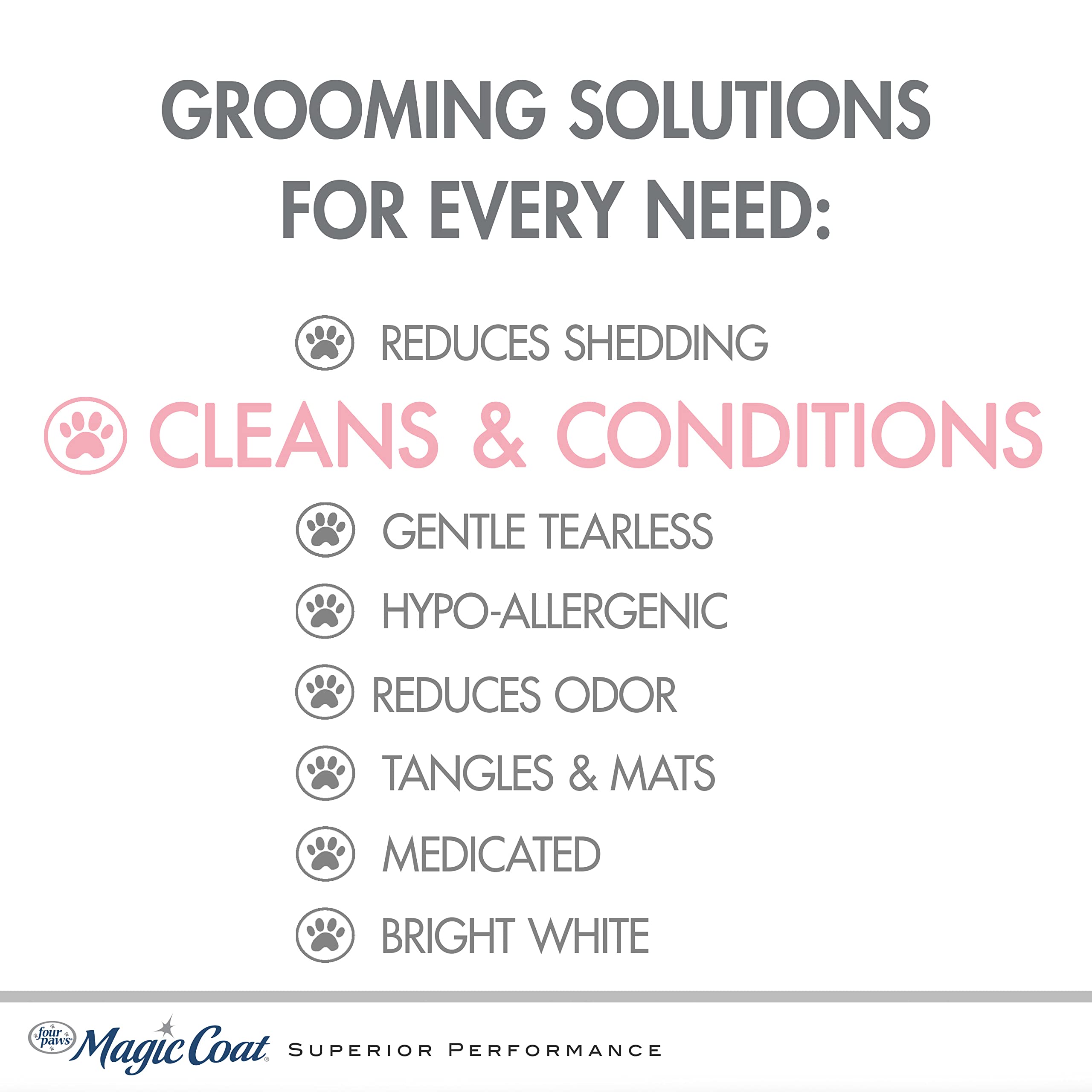 Four Paws Magic Coat Cleans & Conditions 2-in-1 Shampoo and Conditioner for Dogs, Moisturizing Dog Wash for Itchy Dry Skin, Dog Grooming, Calming Water Scent, 16 Ounce
