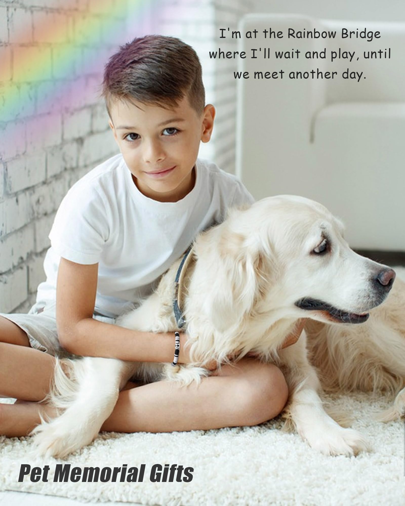 GBTBYS Dog Memorial Gifts for Loss of Dog, Pet Memorial Gift for Dogs, Bracelet for Women Men Who Loss of Beloved Dogs Cat Furry Friend