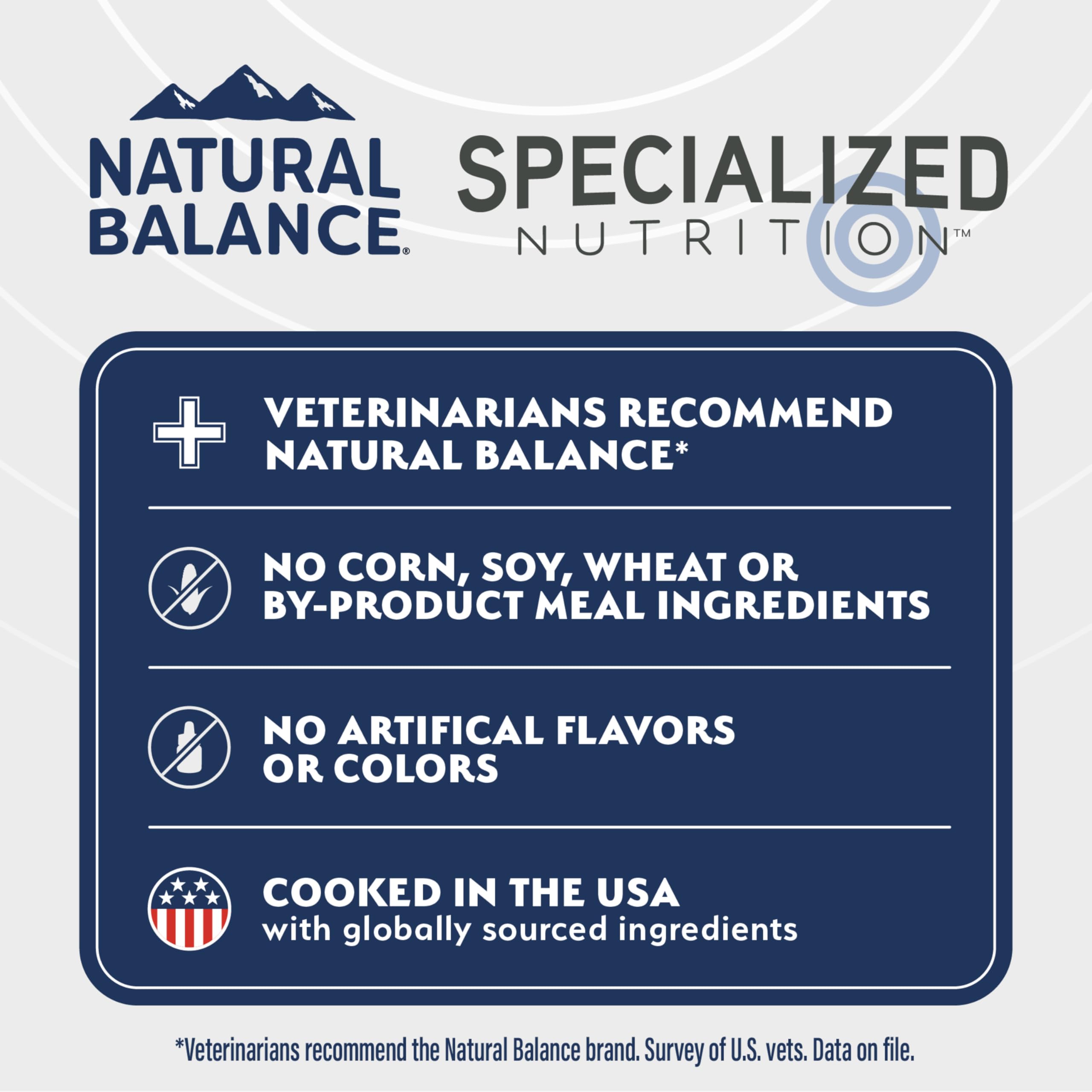 Natural Balance Specialized Nutrition Dry Dog Food Formula with Chicken and Oatmeal for Dogs, Joint Health & Muscle Health Dog Food, Natural Ingredients with Added Vitamins & Minerals - 3.5 lbs