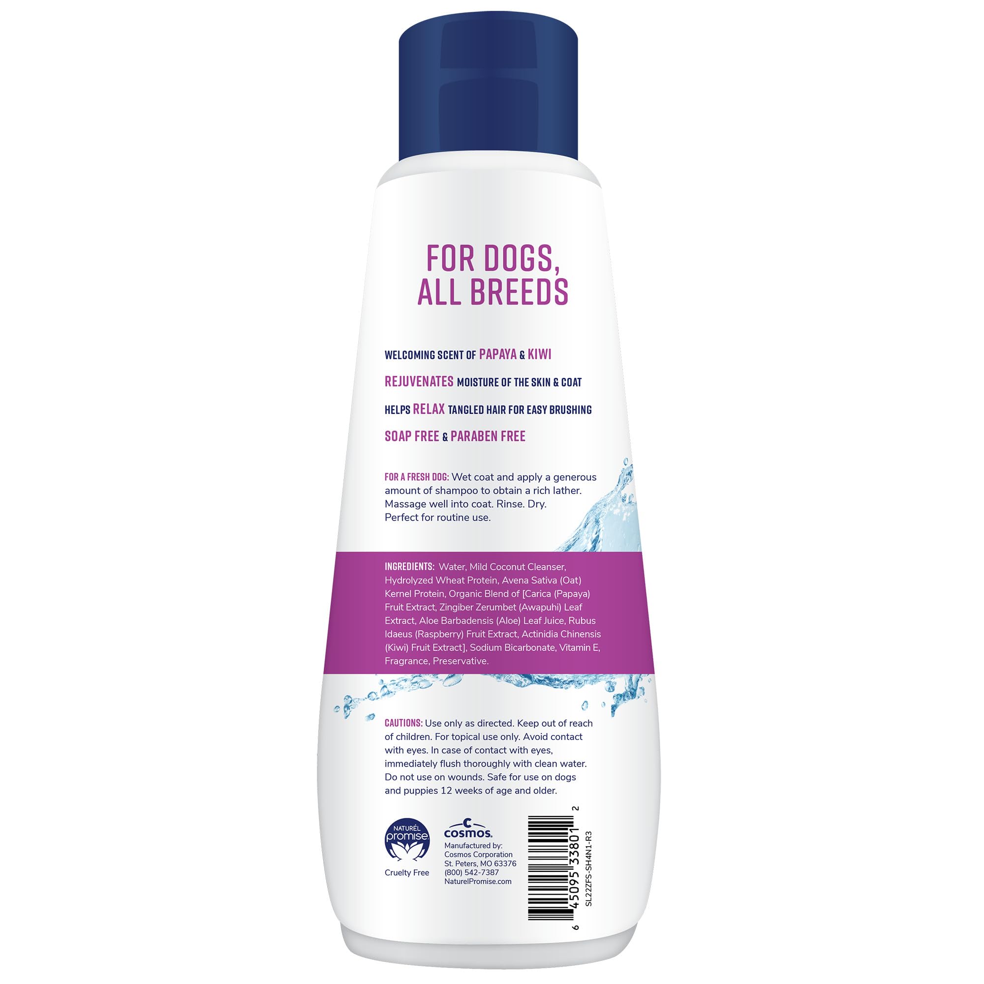 Naturel Promise Fresh & Soothing Lavish 4-in-1 Shampoo + Conditioner for Pets, 22oz