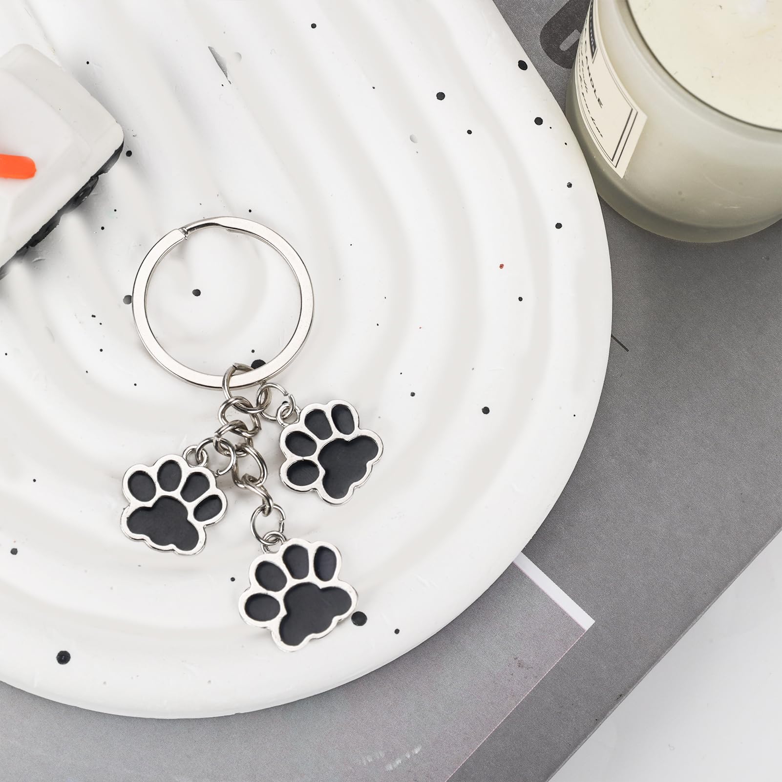 PLwelth Dog Claw Keychain for Women Men Dog Memorial Gifts for Pet Lovers Loss Sympathy Gifts for Birthday Christmas