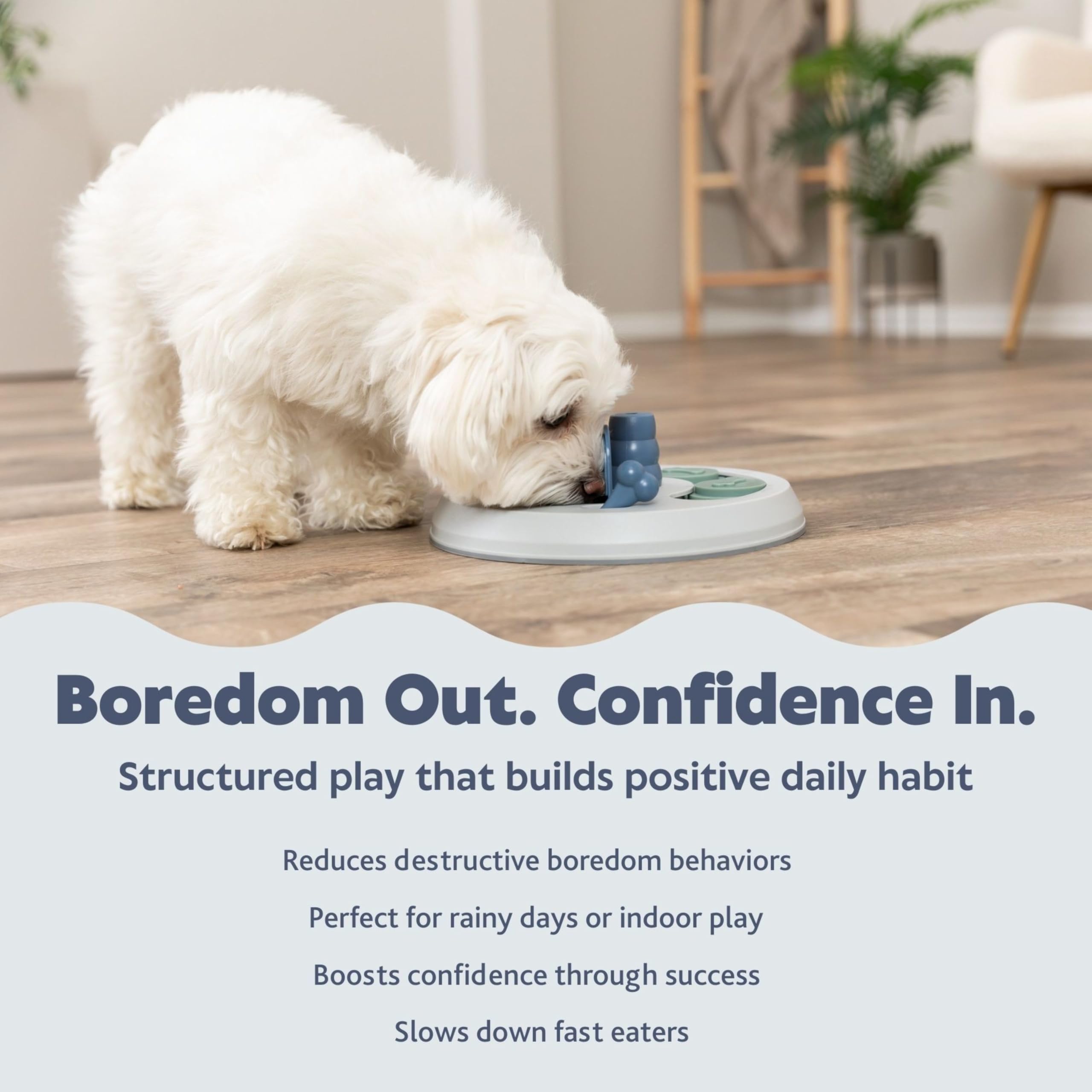 TRIXIE Flip Board Dog Activity Interactive Toy, Level 2 Food Puzzle Game, Brain Teasing Treat Dispenser, IQ and Mental Development Toy for Smart Dogs, Enrichment Toy for Boredom Busting
