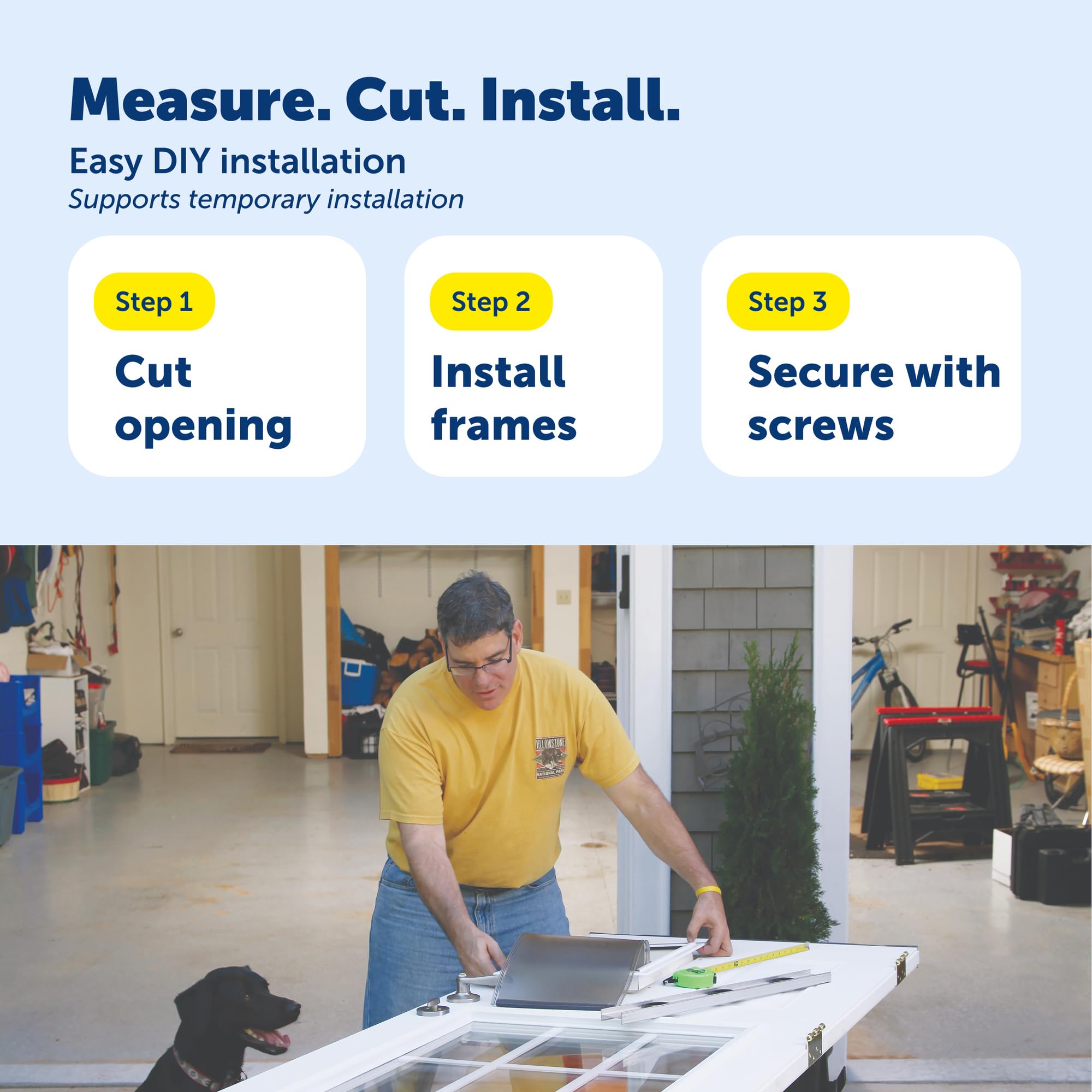 PetSafe Never Rust Dog & Cat Plastic Door, Small, for Pets Up to 15 lb, Paintable, Easy DIY Installation, Closing Panel Included, Install in Interior & Exterior Doors or Walls, Durable