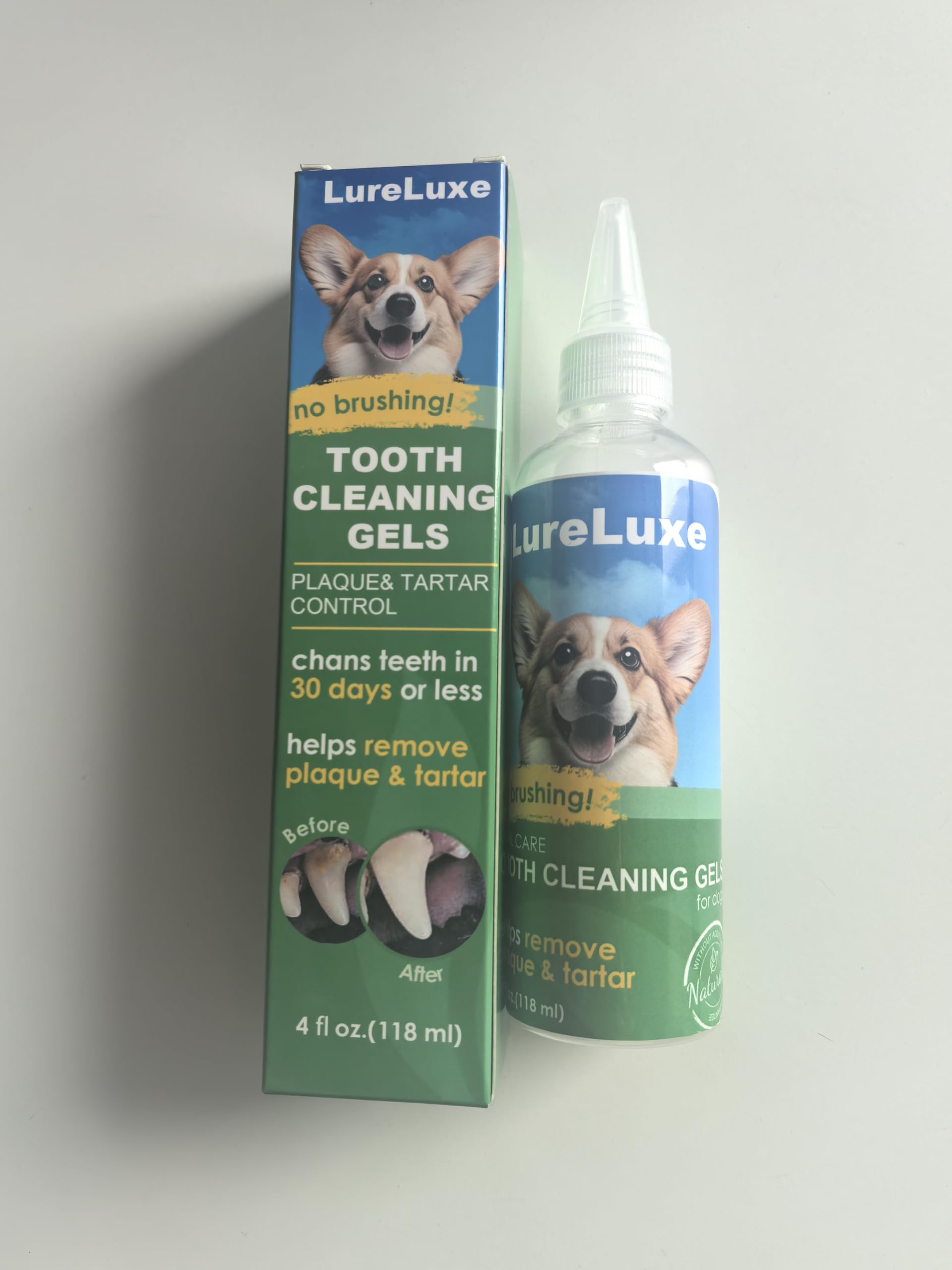 Tooth Cleaning gels,Breath Gel for Dogs, No More Dog Toothpaste and Toothbrush,Dental Ge,Plaque Remover,Complete Canine Oral Care for Fresh Breath & Dental Wellness,4 fl oz