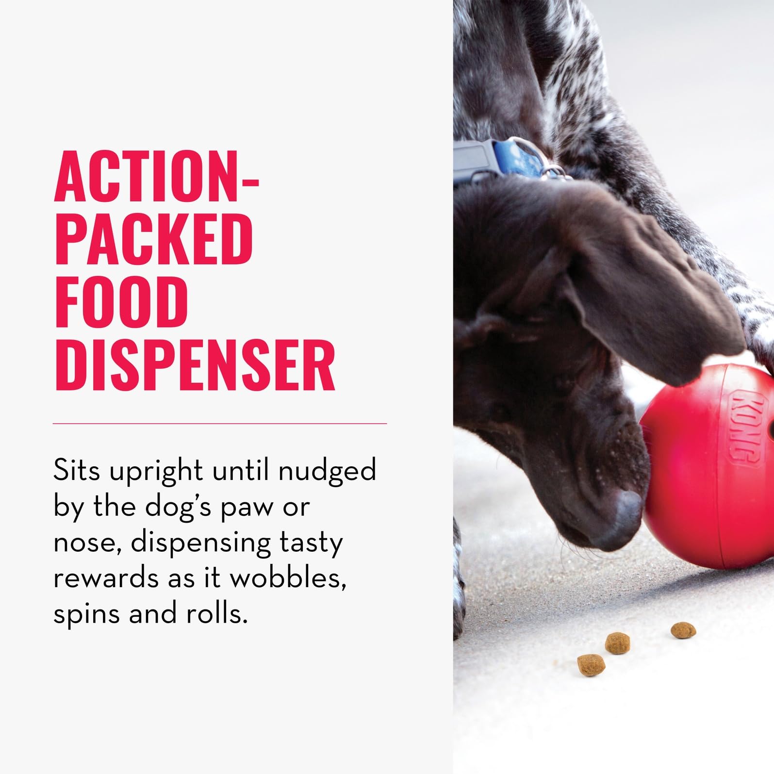 KONG Wobbler - Interactive Dog Toy for Treat Dispensing - Dog Slow Feeder for Healthy Eating - for Medium/Small Dogs