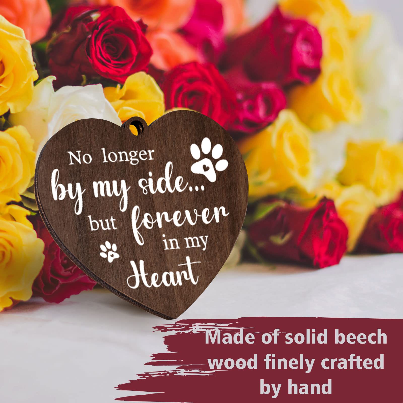 Jigfoxy Dog Memorial Gifts for Loss of Dog - Rotating Wooden Picture Frame for 4x6 Photo - Pet Memorial Gifts - Loss of Cat Sympathy Bereavement Remembrance Gift