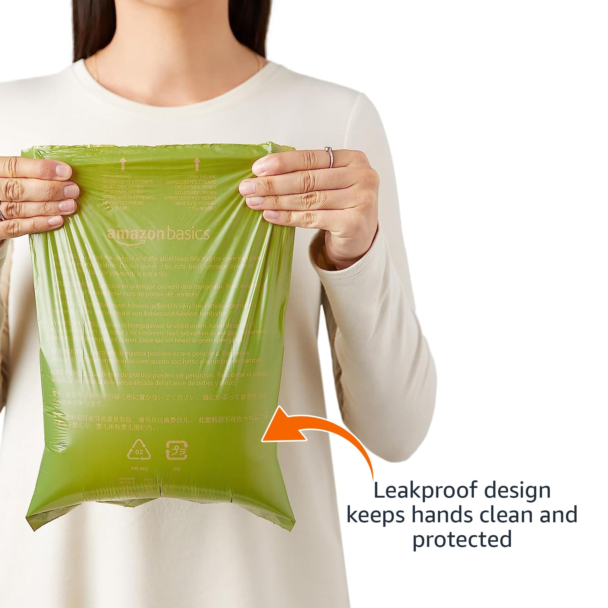Amazon Basics Premium Leak Proof Dog Poop Bags with Dispenser and Leash Clip, Lavender Scented, 13" x 9", 540 Count (36 Rolls of 15)