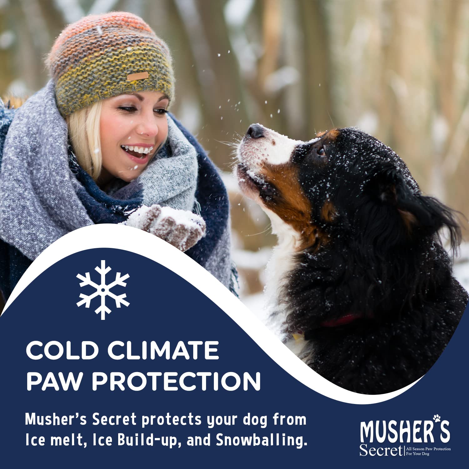 Musher's Secret Dog Paw Wax 60g – Moisturizing Dog Paw Balm – Helps Protect & Heals Cracked Paws – Creates an Invisible Paw Protectors Barrier – All-Natural Nose & Paw Balm with Vitamin E