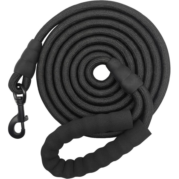 YUCFOREN 3FT 10FT Climbing Rope Leash for Dogs with Comfortable Padded Handle Classic Dog Leash for Medium Large Dogs Black