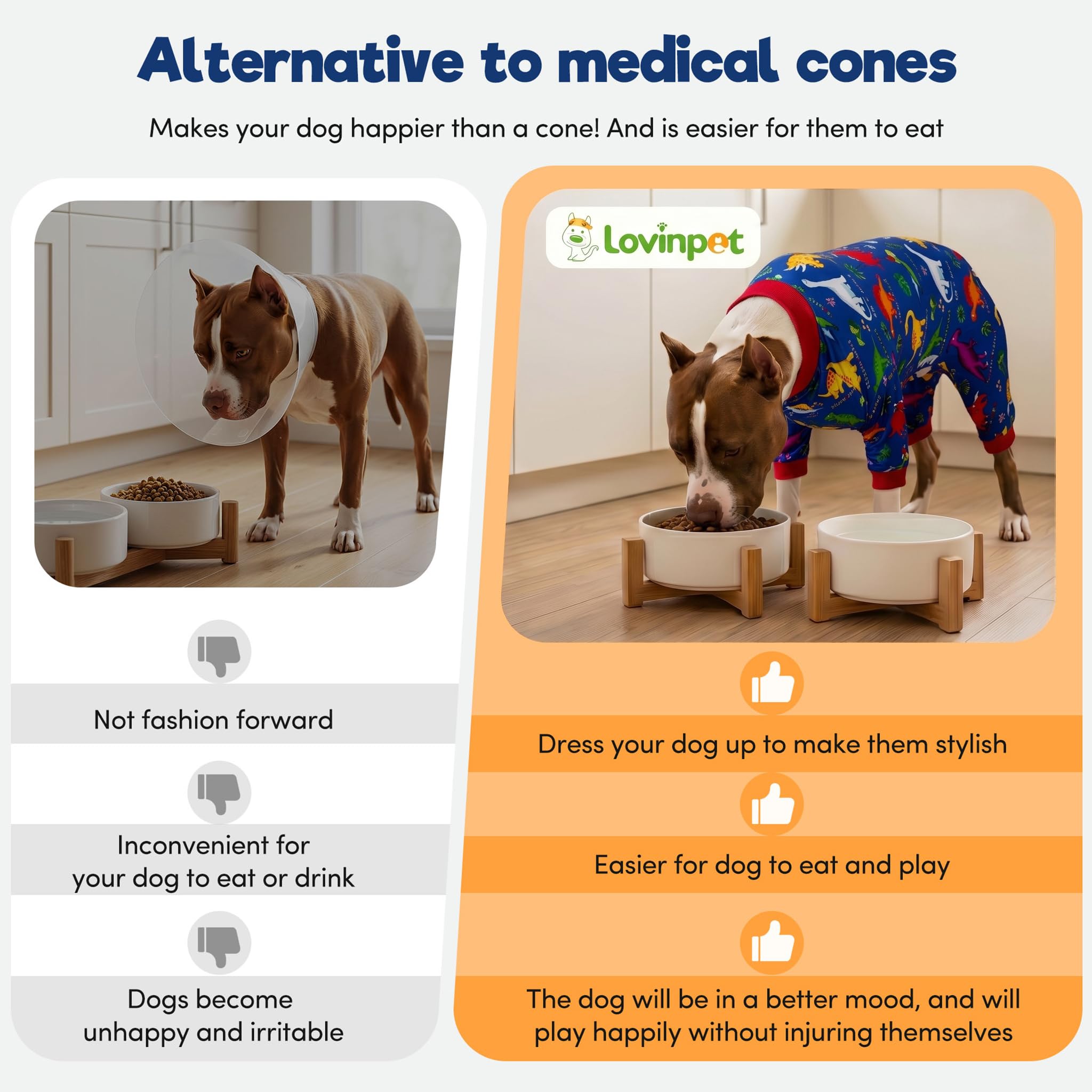 LovinPet Dog Pajamas for Large Dogs, Wound Care, Post Surgery Dog Clothes, Lost World Dinosaurs Print, UV Protection, Pet Anxiety Relief, Large Dog Onesies, Pet PJ's, XL