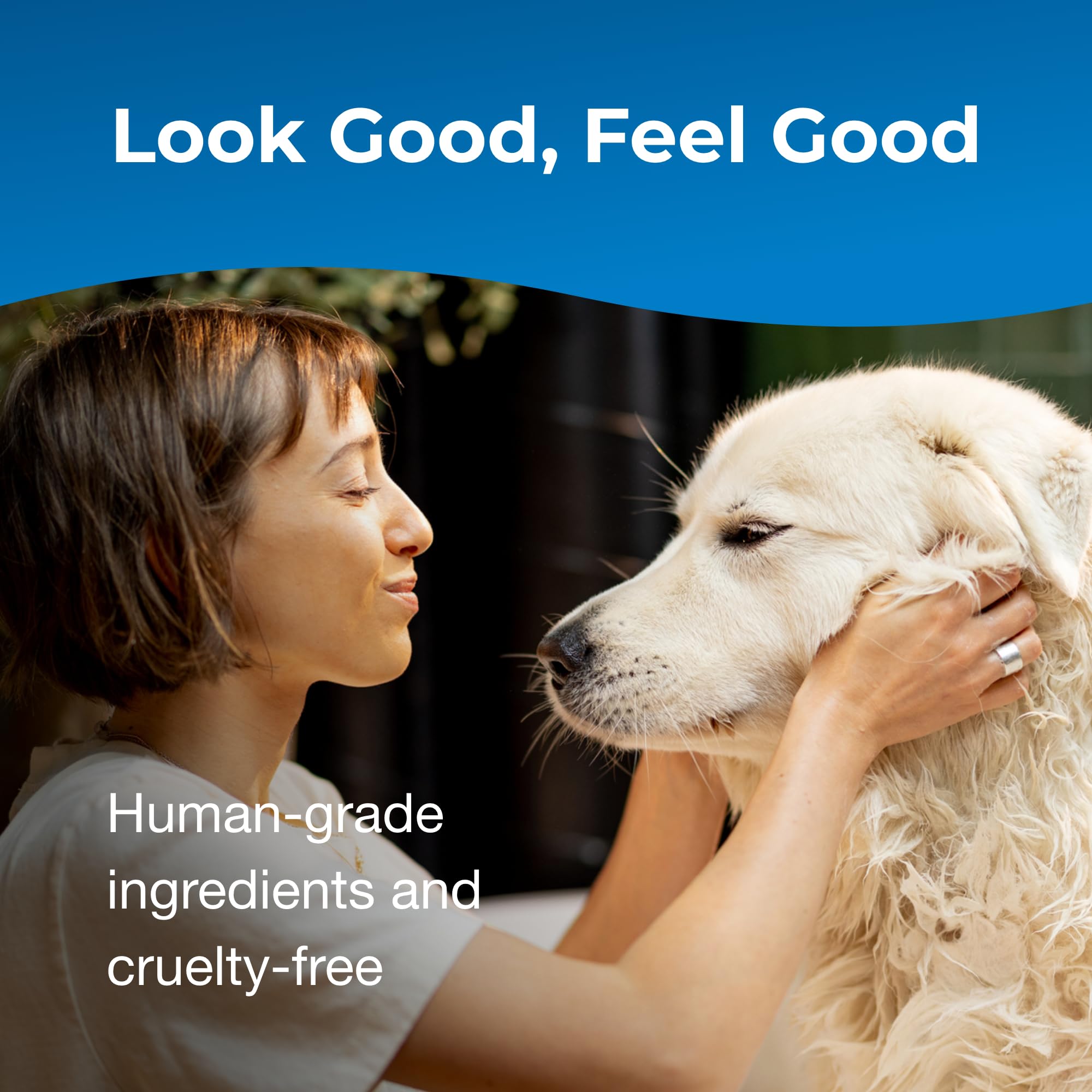 Pet-Ag Fresh ’n Clean Oatmeal ’n Baking Soda Shampoo - Tropical Fresh Scent (15:1 Concentrate) - 1 Gallon - Nurtures Dry, Itchy Skin with Vitamin E & Aloe - Strengthens & Repairs - Soap Free