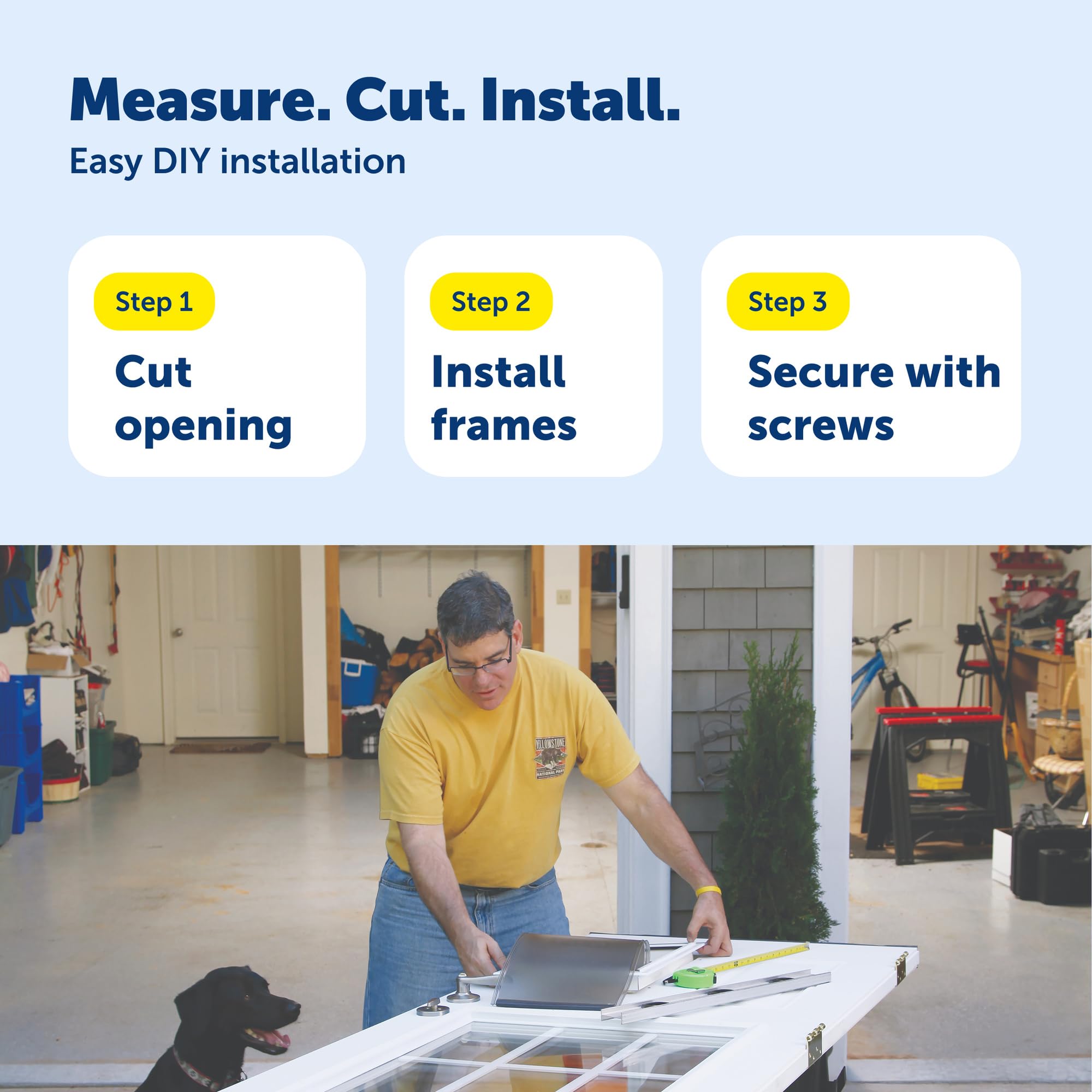PetSafe Freedom Aluminum Dog and Cat Door - Durable Frame - Small, Medium, Large, X-Large