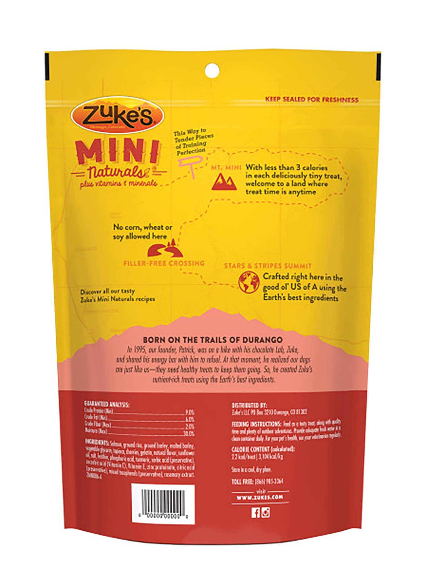 Zuke's Mini Naturals Dog Training Treats, Salmon Recipe, Soft Mini Dog Treats with Vitamins & Minerals, Made for All Breed Sizes (Salmon, 16 Ounce (Pack of 2)