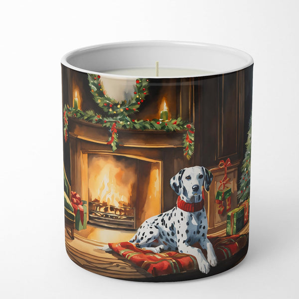 Caroline's Treasures DAC2645CDL Dalmatian Cozy Christmas Decorative Soy Candle Nature Soy Wax Essential Oil Home Decor Ideal for Bedroom Kitchen Bath Office Gift, 10 oz