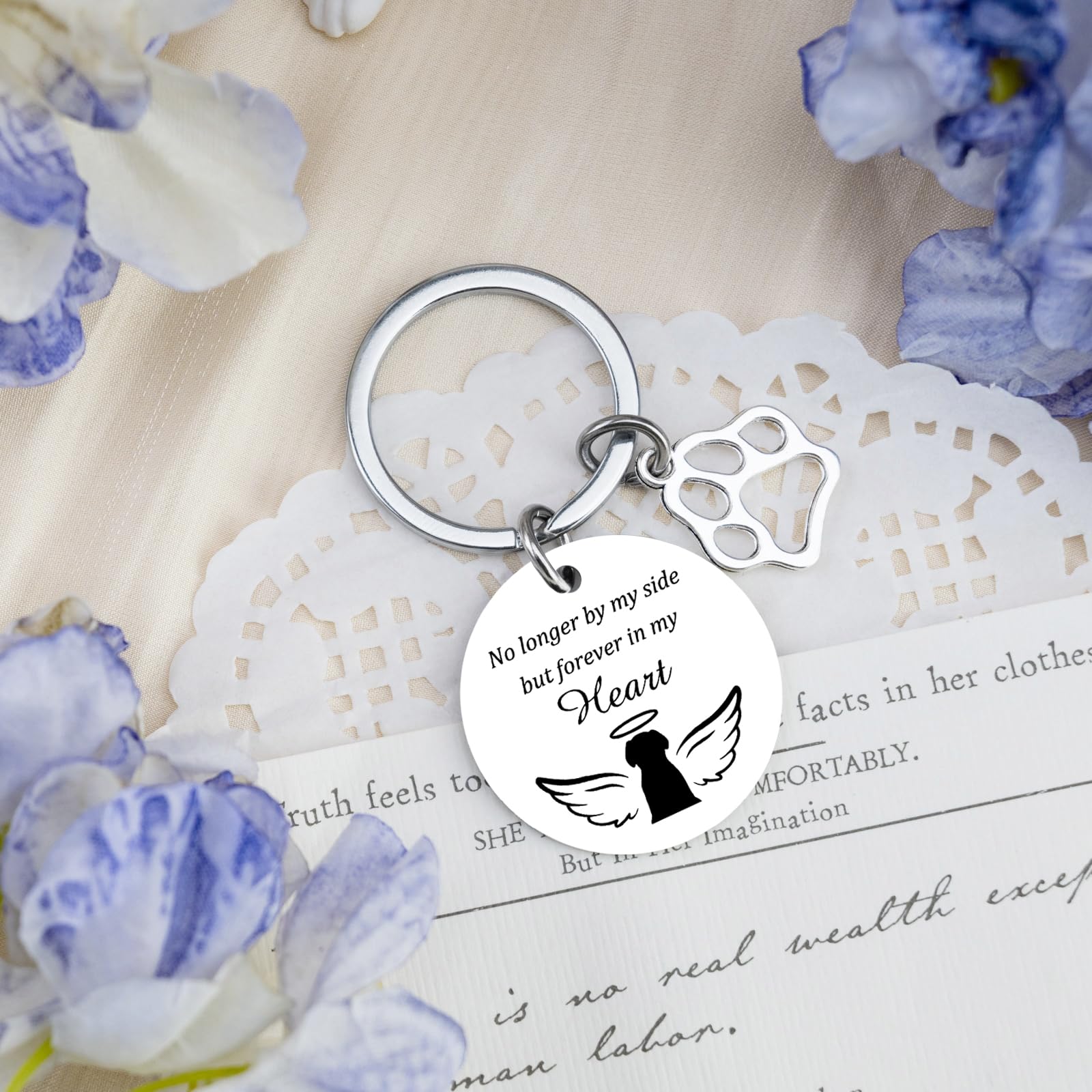 Rainbow Bridge Dog Memorial Gifts Pet Memorial Gifts for Dogs Remembrance Dog Passing Away Gift Keychains Dogs Memorials Gift for Family Friend Loss of Pets Lover Anniversary Sympathy Keepsake Keyring