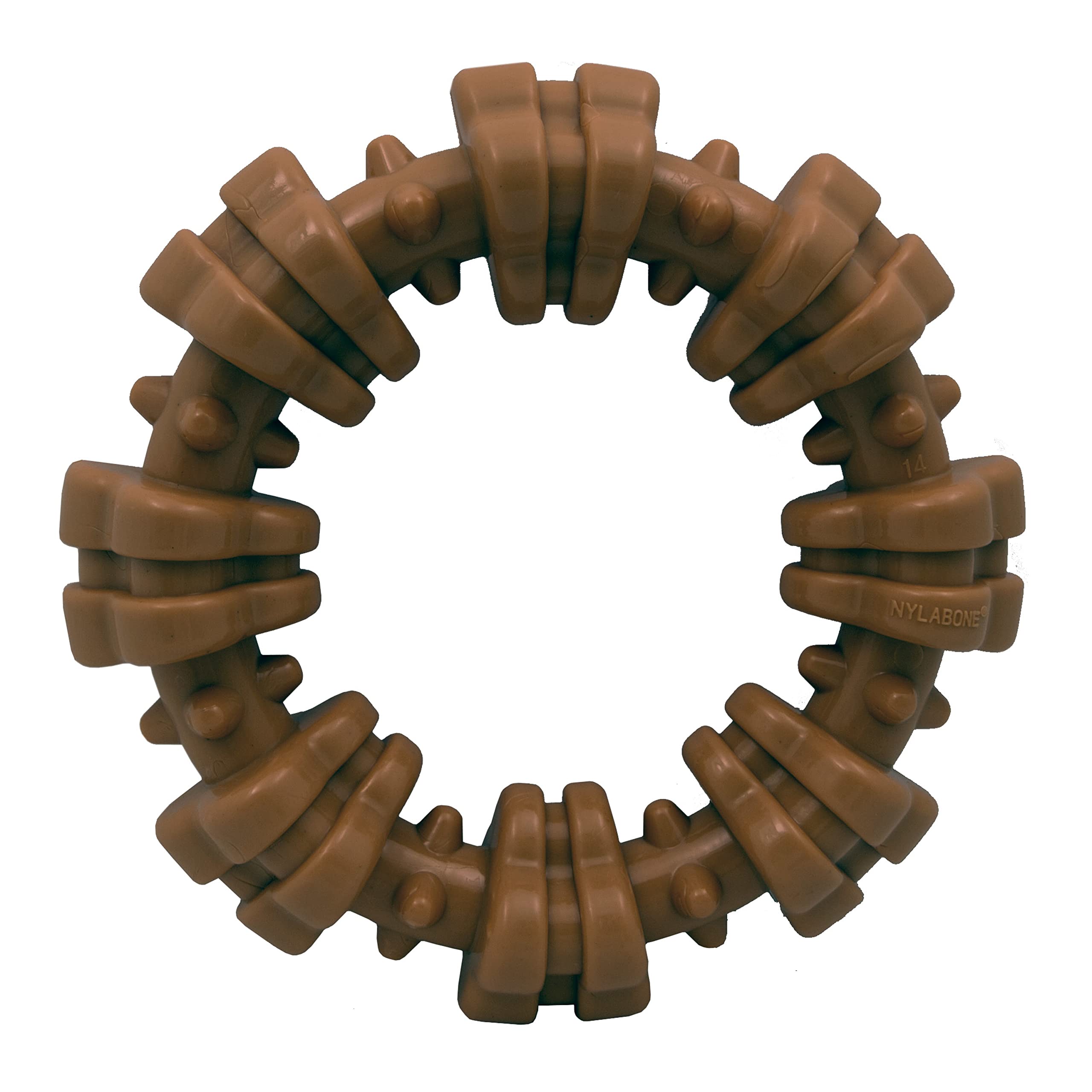 Nylabone Textured Ring Power Chew Toy for Large Dogs, Durable Dog Toys for Aggressive Chewers, Strong Dog Chew Bones To Keep Them Busy, Flavor Medley, X-Large - 50+ lbs, 1 Count