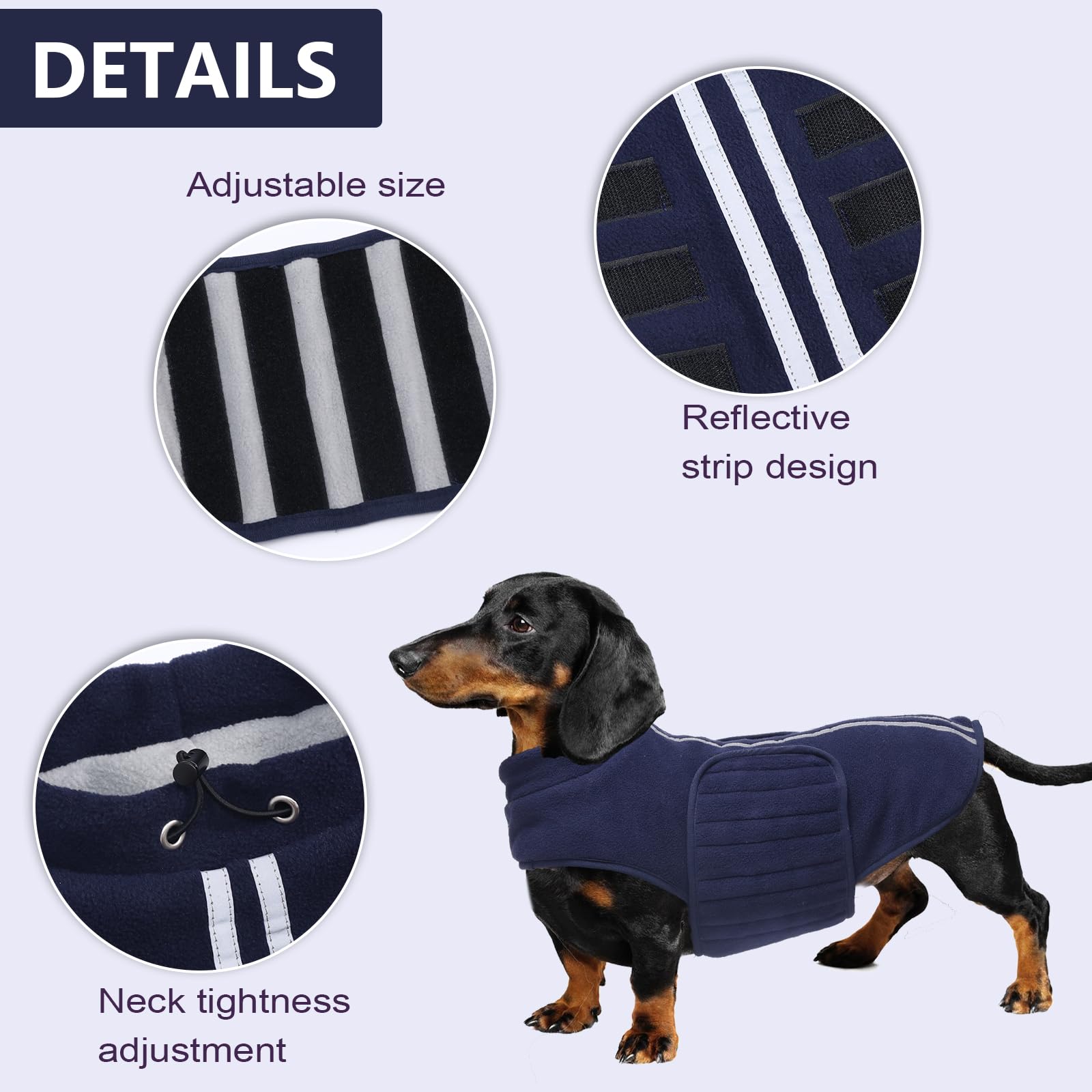 Dachshund Sweater,Small Dog Sweaters Dachshunds Clothes for Miniature,Fleece Dogs Coat,Warm Doggy Coats for Medium Dogs Girl,Female Puppy Winter Jacket Apparel & Accessories