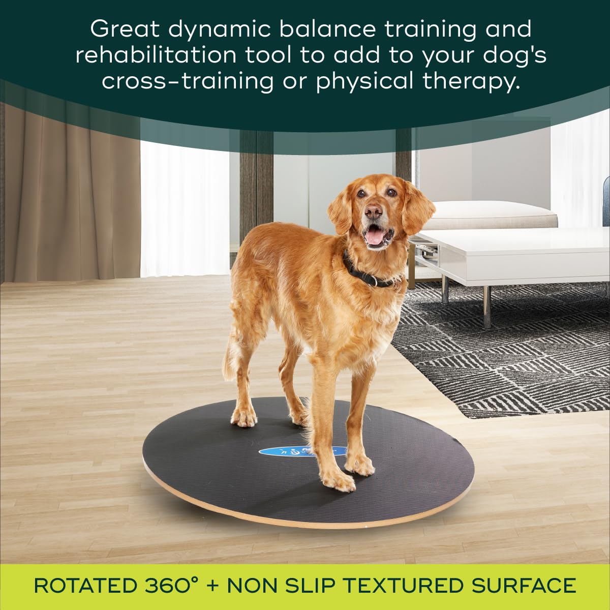 FitPaws Wobble Board - Dog Balance Training Equipment for Core Strength & Stability Canine Fitness & Rehabilitation Tool 36"