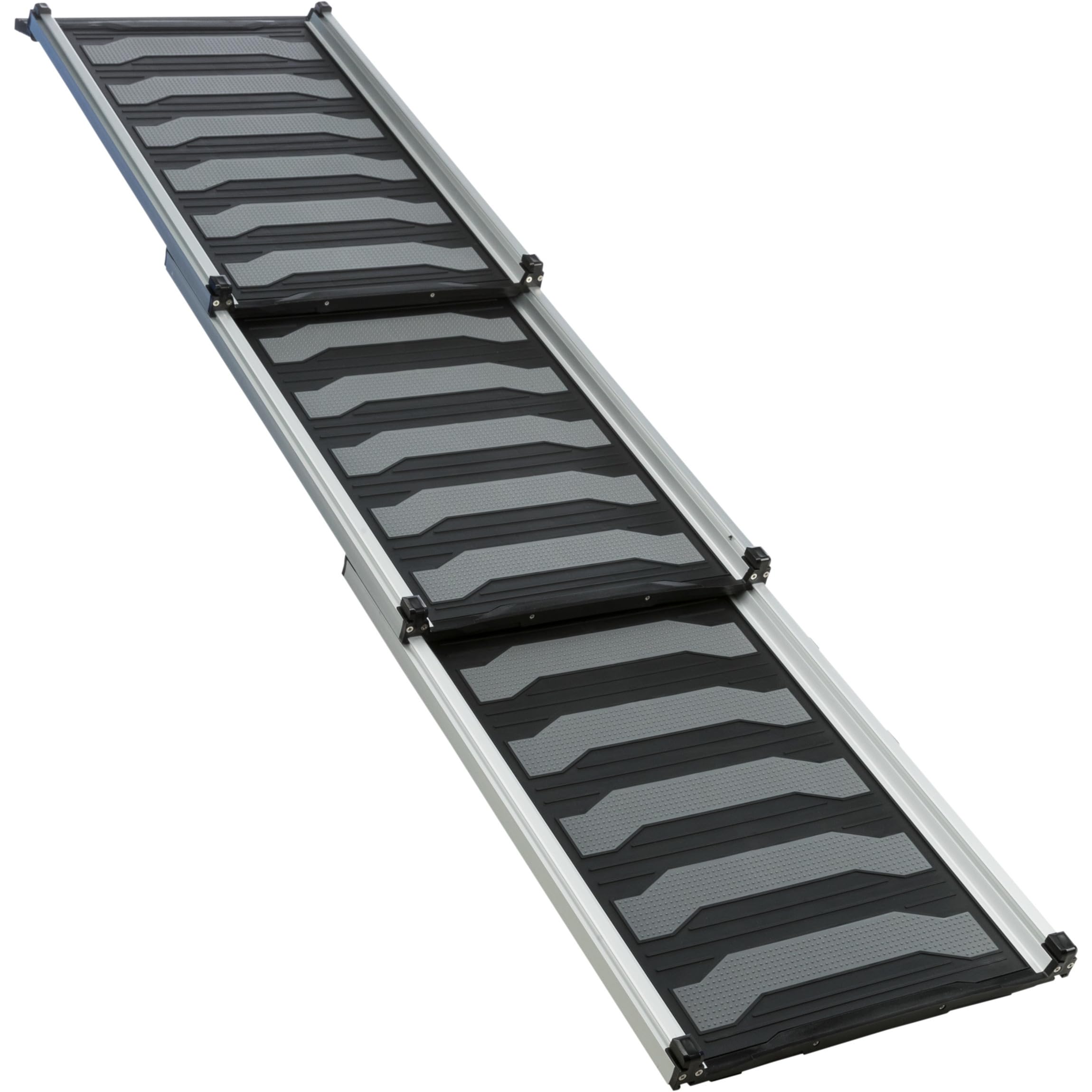 Trixie Telescoping Dog Ramp Made of Lightweight Aluminium - Pet Ramp for Large Cars and SUVs - Easily Adjustable - in Silver/Black
