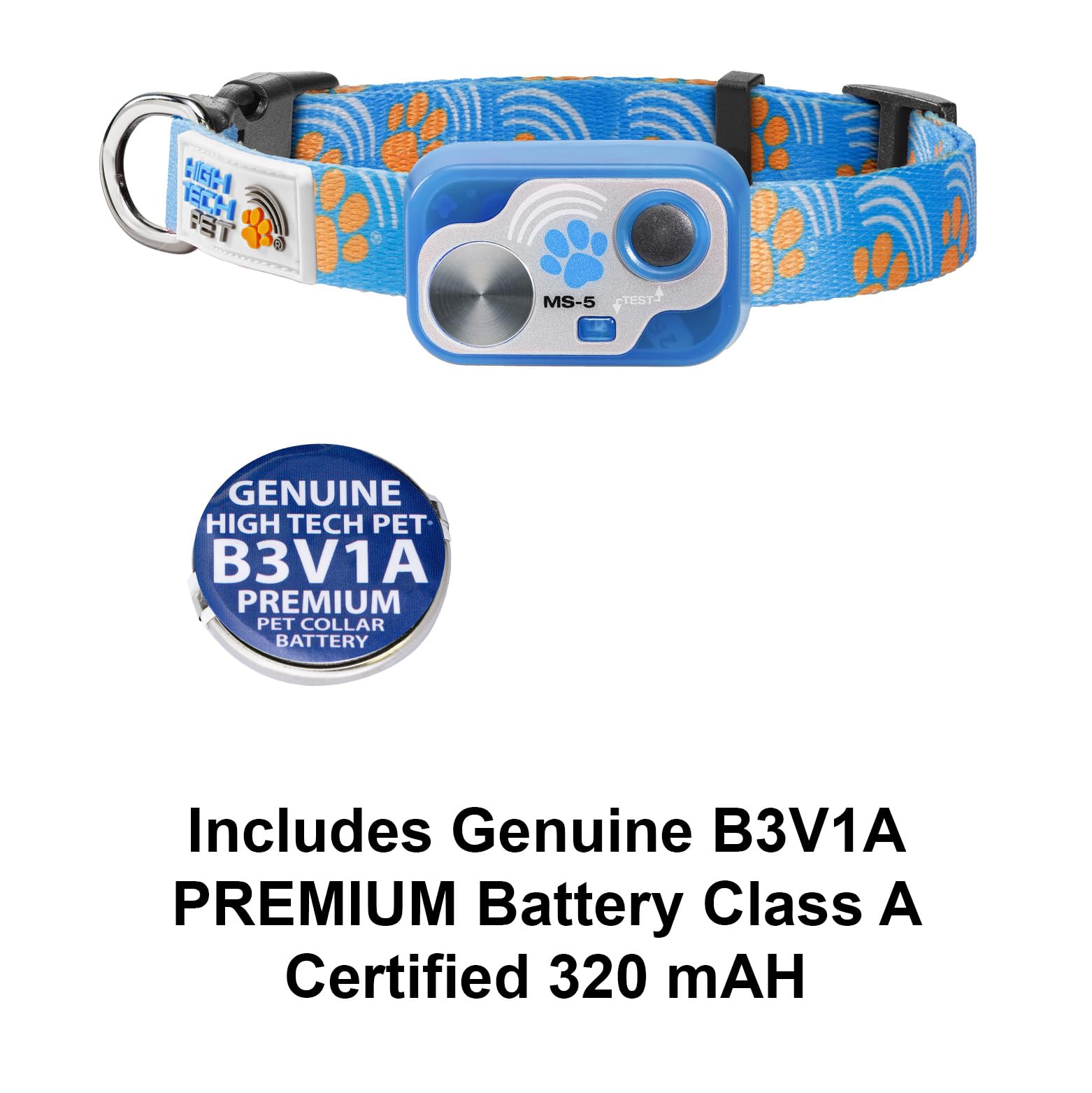 Genuine MS-5® Designer Series Automatic Pet Door Collar Tested & Certified by High Tech Pet for Dogs and Cats - Complies with Power Pet Door Performance Warranty, Waterproof (PAW, Dog)