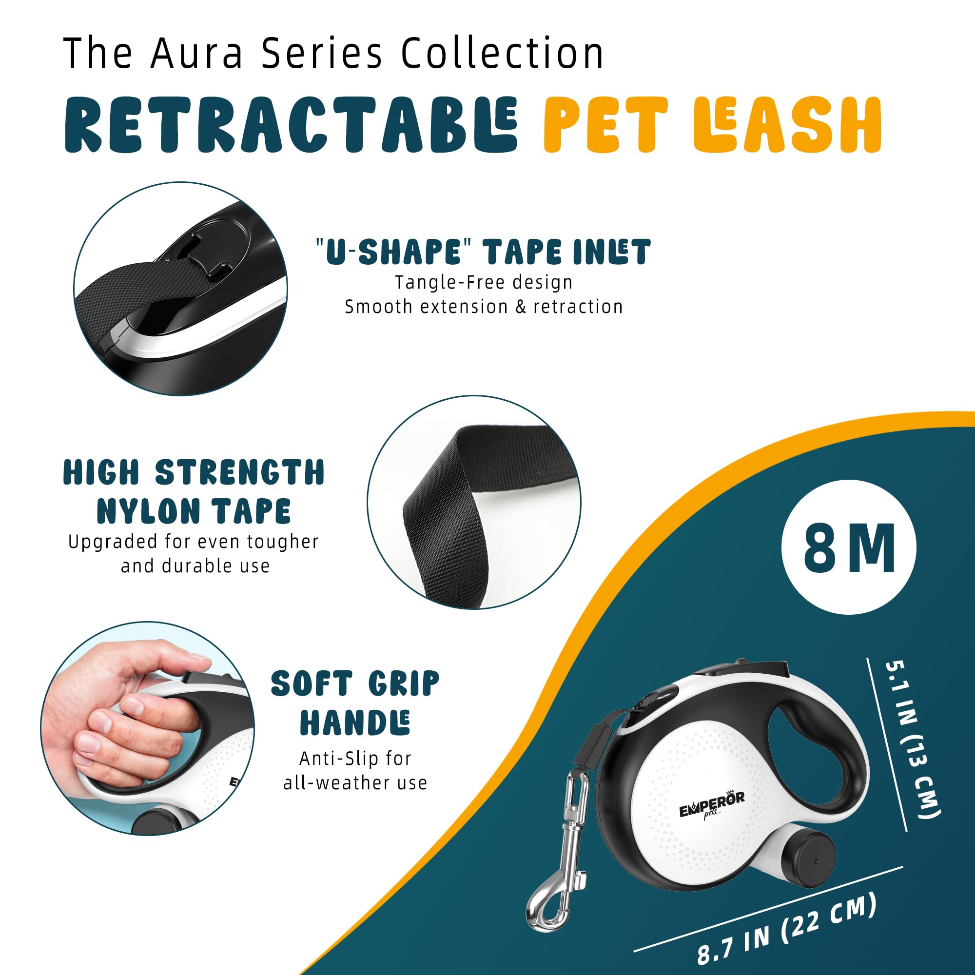 Retractable Dog Leash Add-On Accessory - Anti-Bite Rope - for Extra Protection Against Biting from Your pups - 1 pc