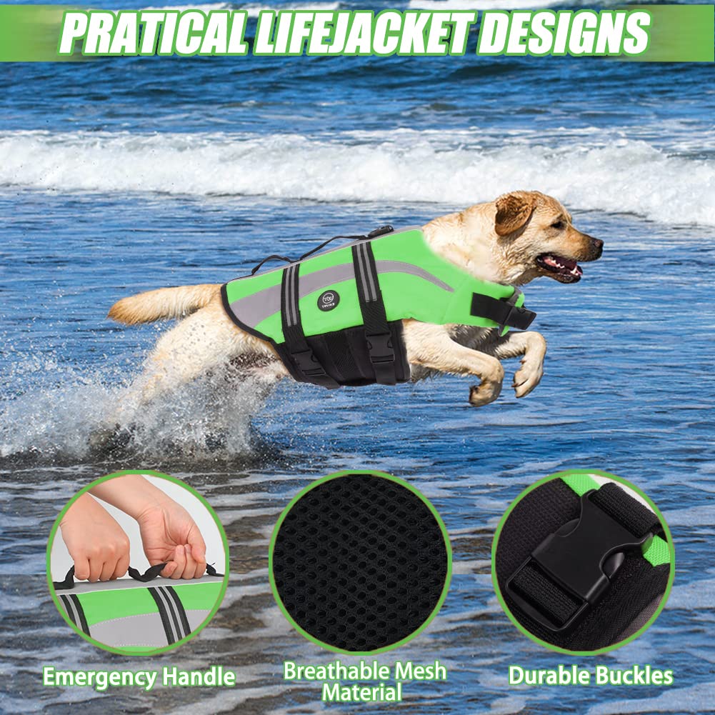 EMUST Life Vests for Dogs, Lightweight XL Dog Life Jacket for Swimming/Boat/Water, Durable Rescue Handle, Royal Blue, XL