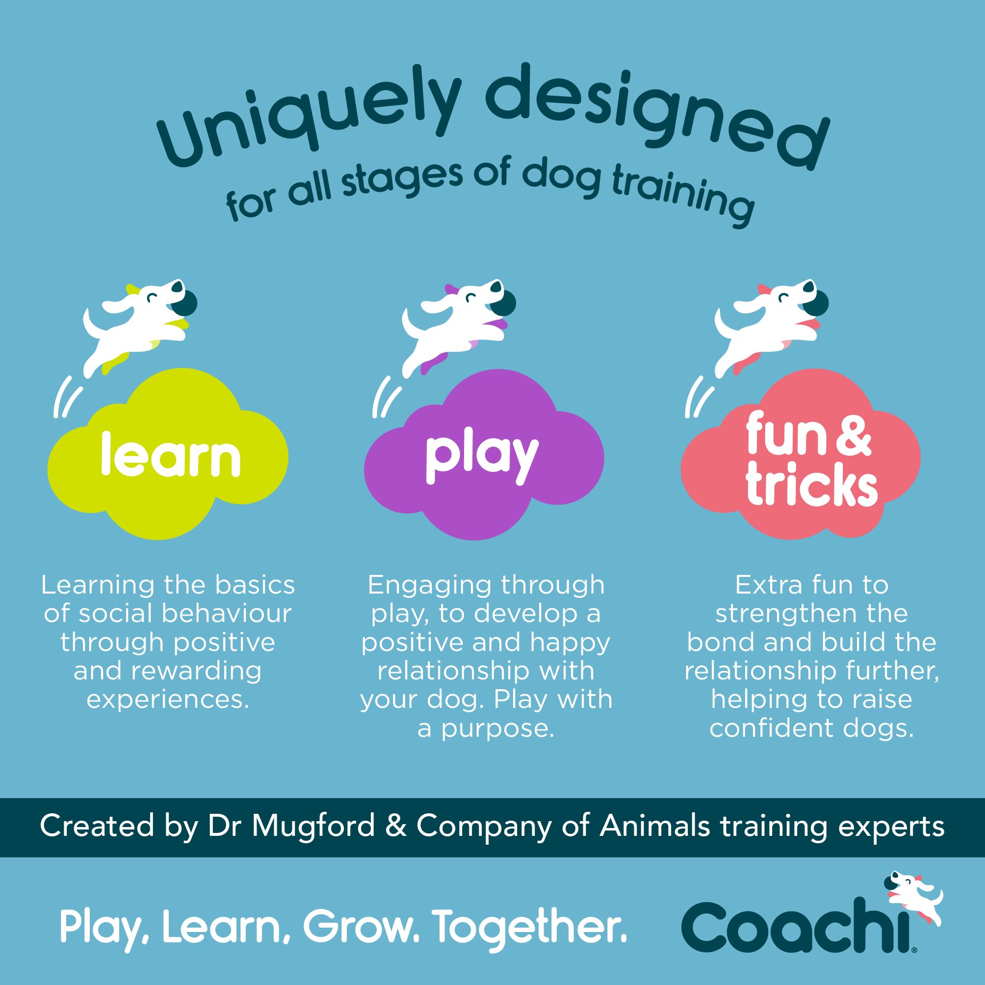 Coachi Target Stick, Telescopic Design with Large Ball for Target, Dog Accessory for Clicker & Agility Training, Teach Commands and Tricks, Navy/Light Blue