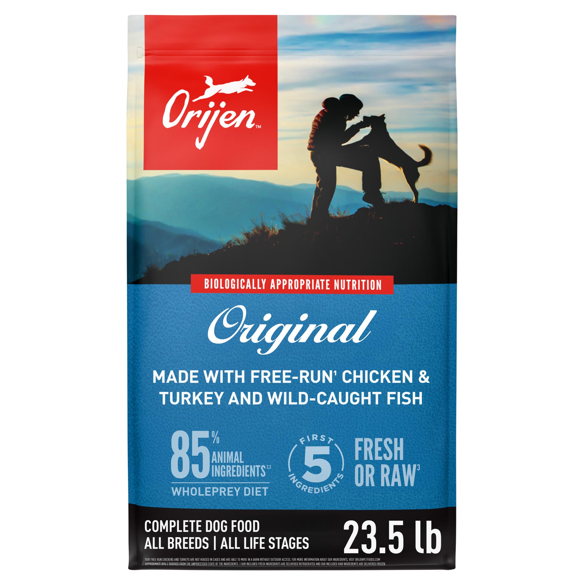 ORIJEN Grain Free High Protein Dry Dog Food Original Recipe 23.5lb Bag