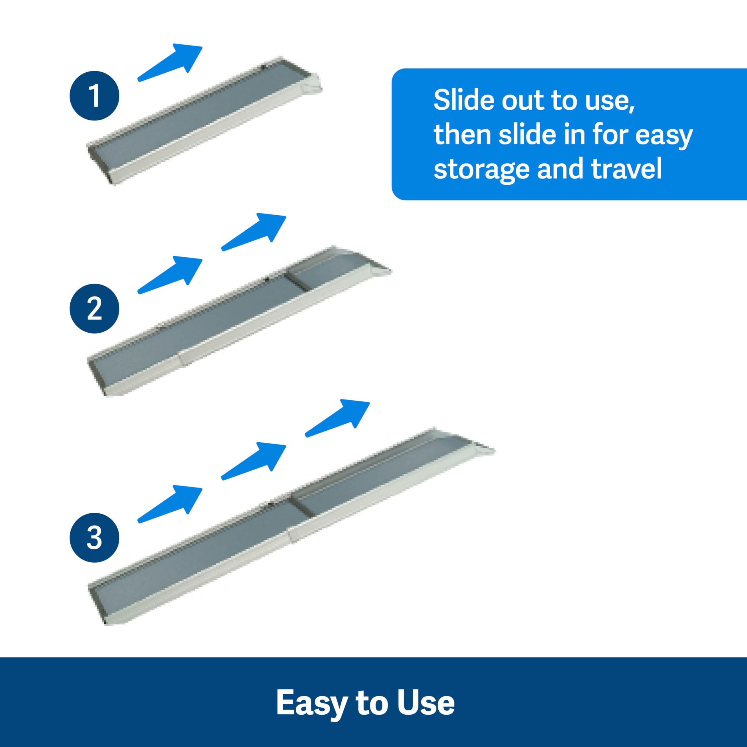 PetSafe Happy Ride Telescoping Dog Ramp, Portable Pet Ramp for Cars, Trucks & SUVs with Adjustable Sizing