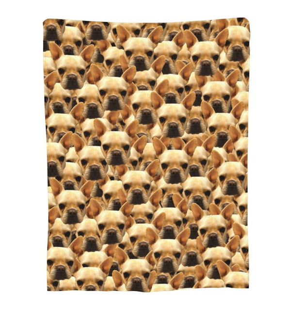 Funnylife Custom Dog Face Blankets 50" x 60" Personalized Pet Photo Blanket for Dog Dad Mom Pet Lover Gifts
