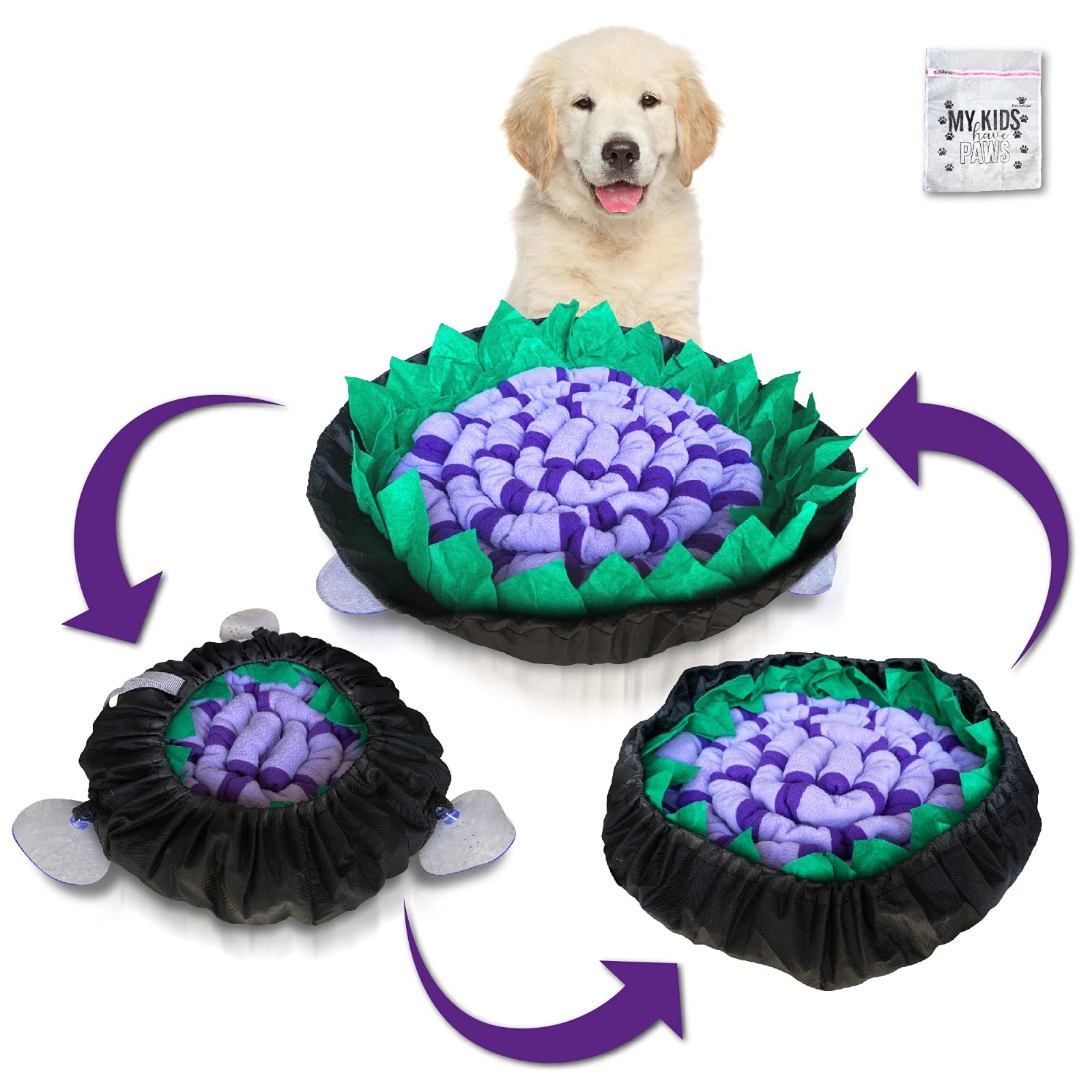 Luxury Hound Happy Doggy Set - 6 Pieces Set incl. XXXL Snuffle Mat with Soccer - Snuffle Slow Feeder - Super Luxurious Dog Mat