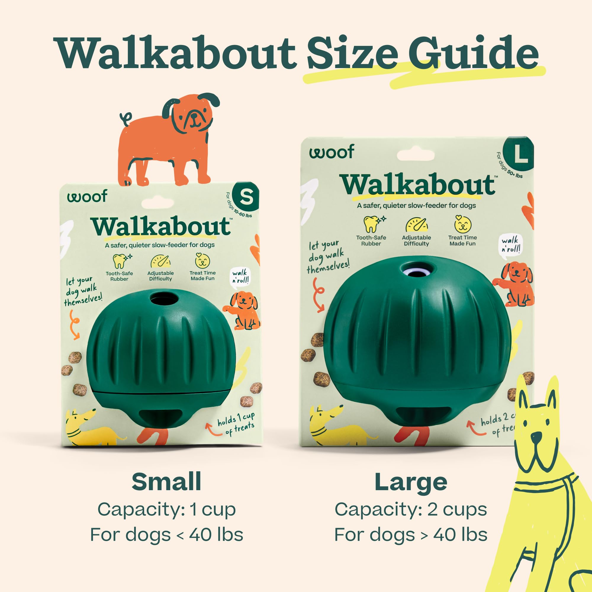WOOF Walkabout- Small Large Green - Parent
