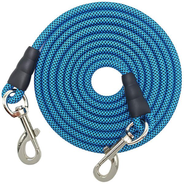 YUCFOREN 10FT Dog Tether, Outdoor Tie Out Dog Lead for Porch, 3/8 inch Thick Nylon Rope for Large Medium Dogs Camping, Training