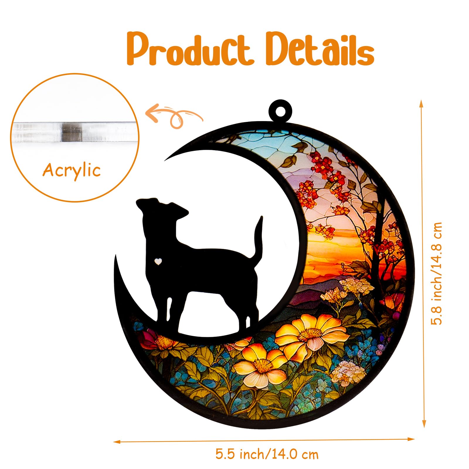 DeerZone Dog Memorial Suncatcher,Pet Sympathy Gifts,Dog Memorial Gifts for Loss of Dog,Personalized Dog Pass Away Gifts with Name Date for Pet Lovers