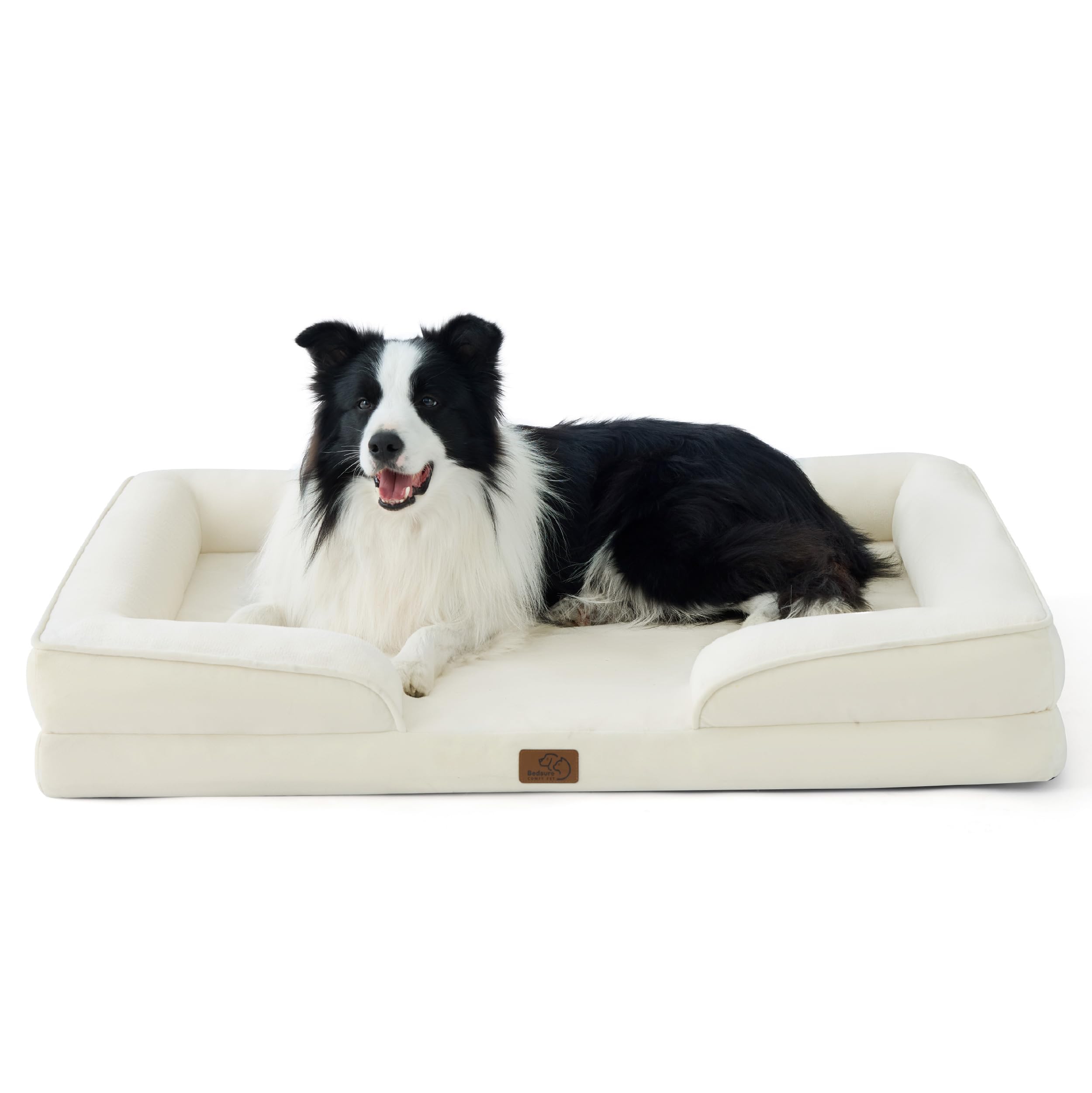 Bedsure Self Warming Orthopedic Dog Beds Large Sized Dog - Washable Large Dogs Bed Waterproof, Big Comfort Dogs Couch Sofa with Removable Cover, Pet Bed with Nonskid Bottom, Grey, Non-Electric