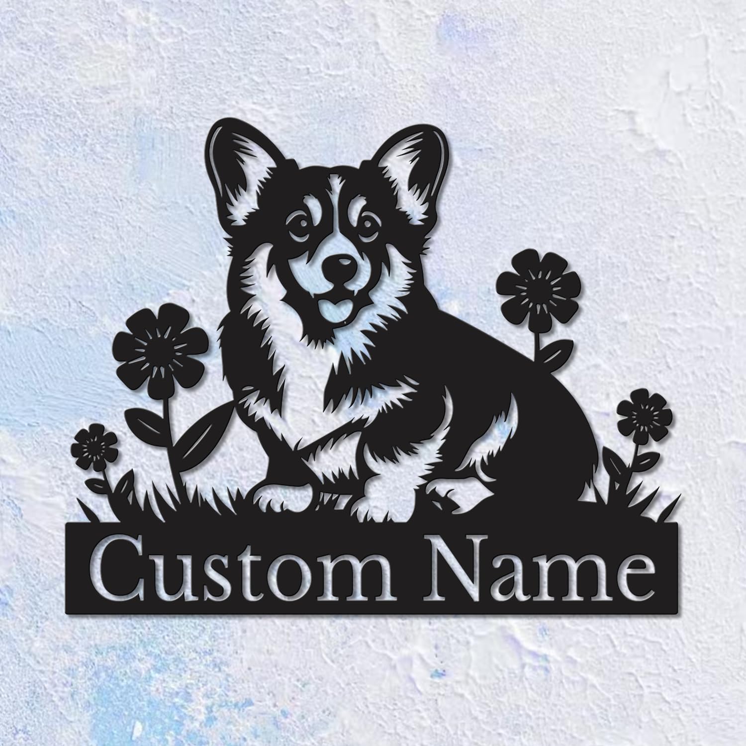 Personalized Custom Dog Metal Wall Decor Art, Name Sign, Personalized Decor Art, Dog Lover Gift, Office Wall Sign, Metal Monogram (Style B)