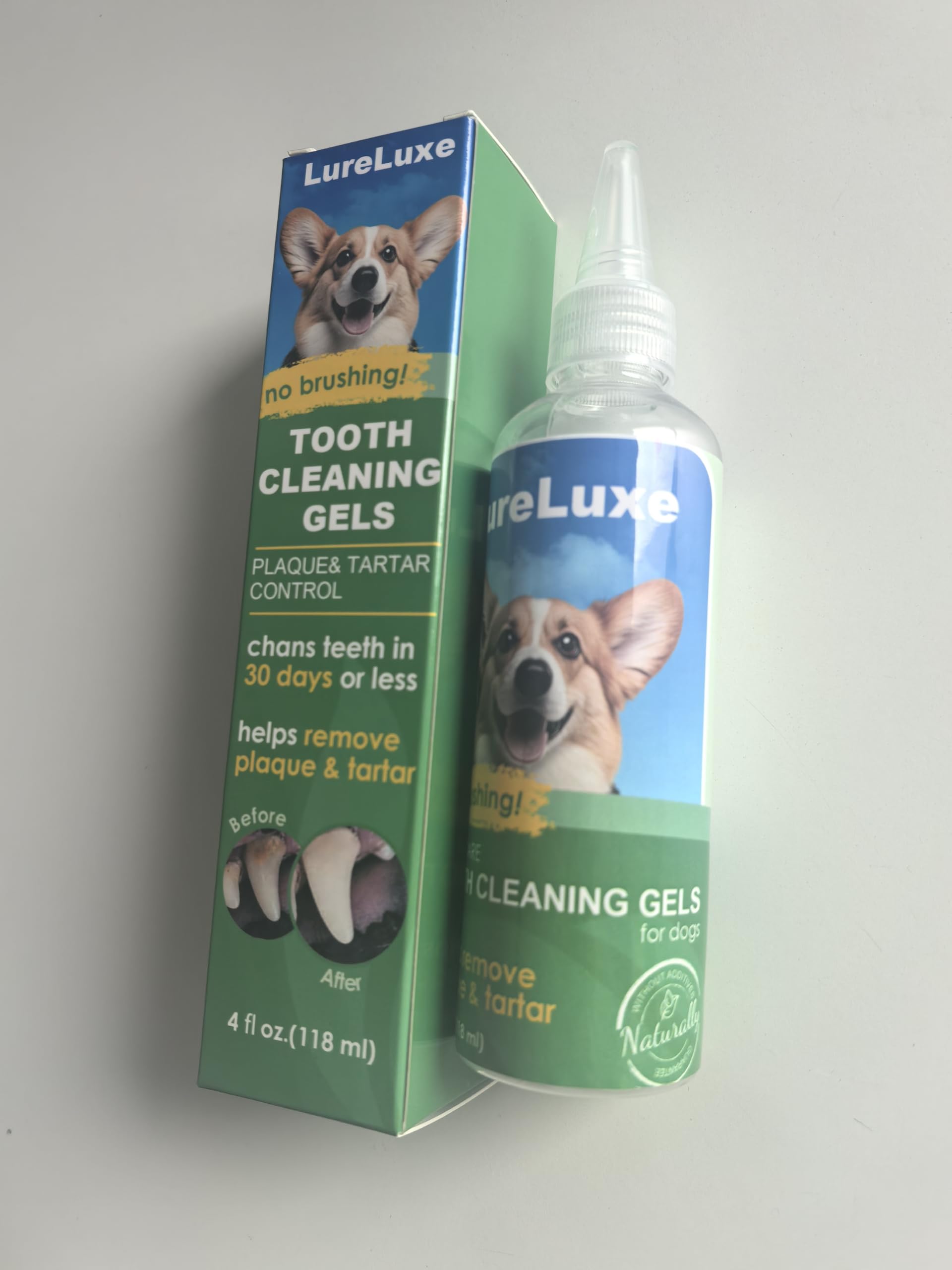 Tooth Cleaning gels,Breath Gel for Dogs, No More Dog Toothpaste and Toothbrush,Dental Ge,Plaque Remover,Complete Canine Oral Care for Fresh Breath & Dental Wellness,4 fl oz