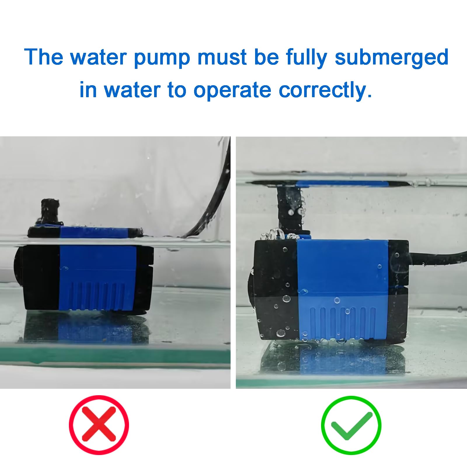 AQUANEAT Small Fountain Pump, 80 GPH Submersible Water Pump for Aquarium Fish Tank, Outdoor Water Fountain, Hydroponics, Pond Filter Pump