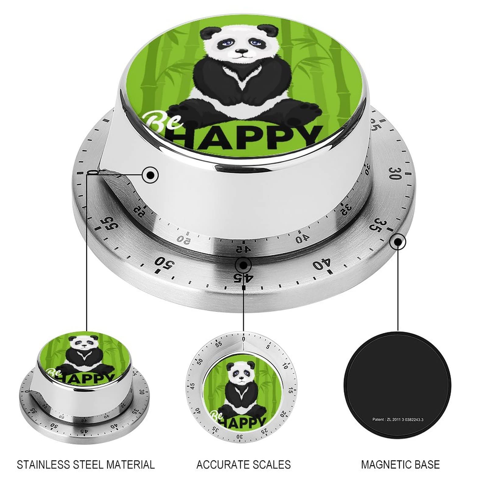 Kitchen Timer Animal Panda Timer Magnetic Timer Mechanical Timer for Home Baking Cooking Oven
