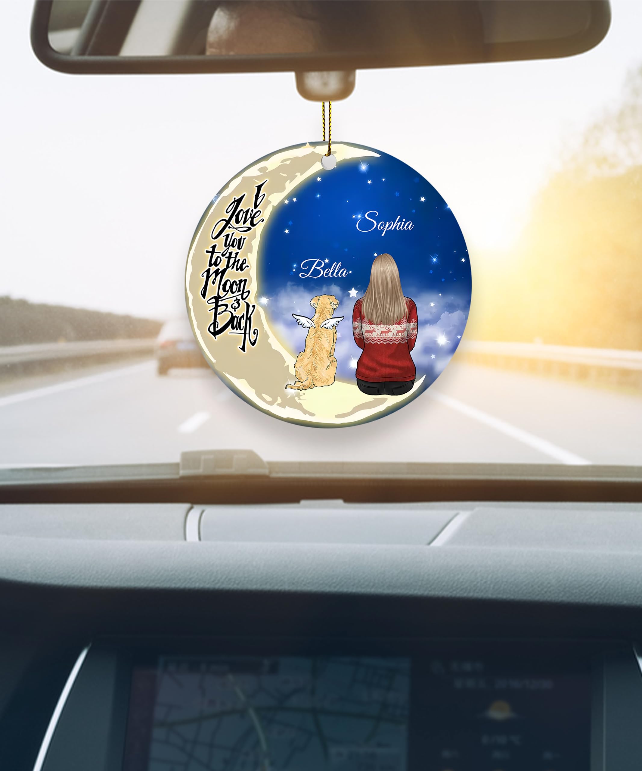 Personalized Dog Memorial Gifts for Loss of Dog, Custom Pet Memorial Ornament for Dogs, Loss of Dog Sympathy Gift, Dog Passing Away Gifts, Ceramic Ornament for Christmas Tree (Women)