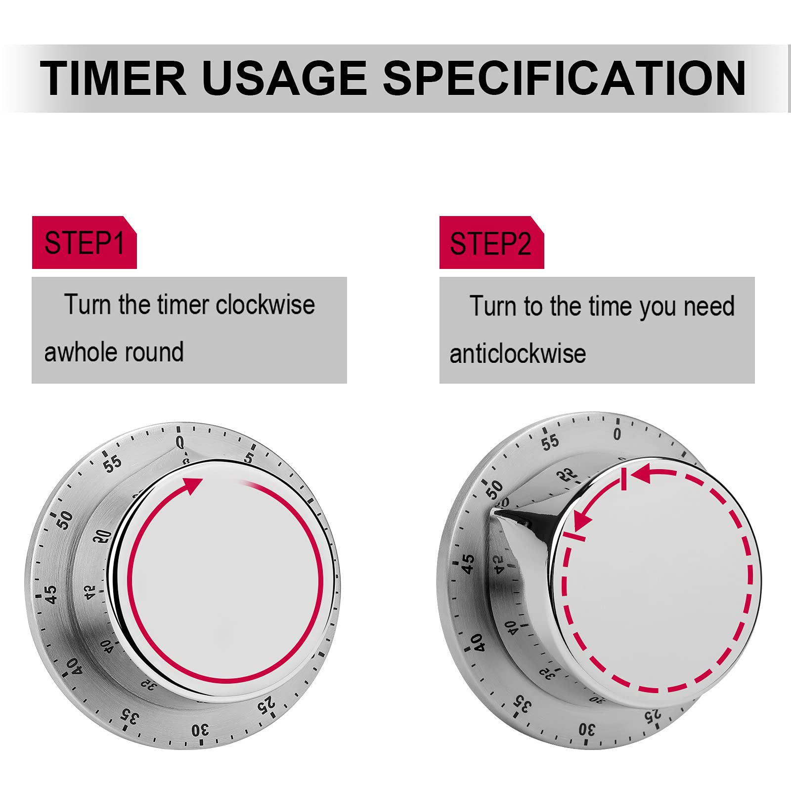Kitchen Timer Animal Panda Timer Magnetic Timer Mechanical Timer for Home Baking Cooking Oven