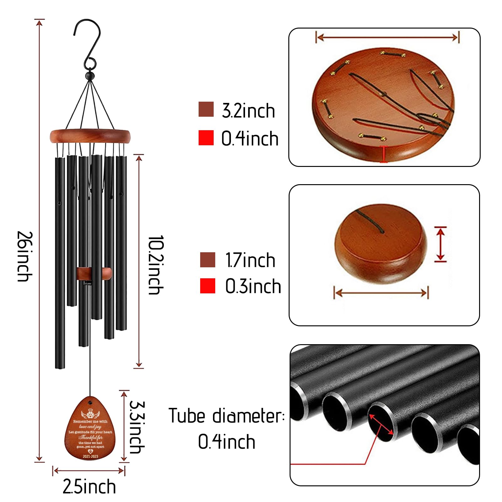 Personalized Pet Memorial Wind Chimes - Dog Memorial Gifts for Loss of Dog,Dogs Remembrance Bereavement Gift,Custom Pet Loss Sympathy Gifts in Memory of Dogs Cats (Design 1)