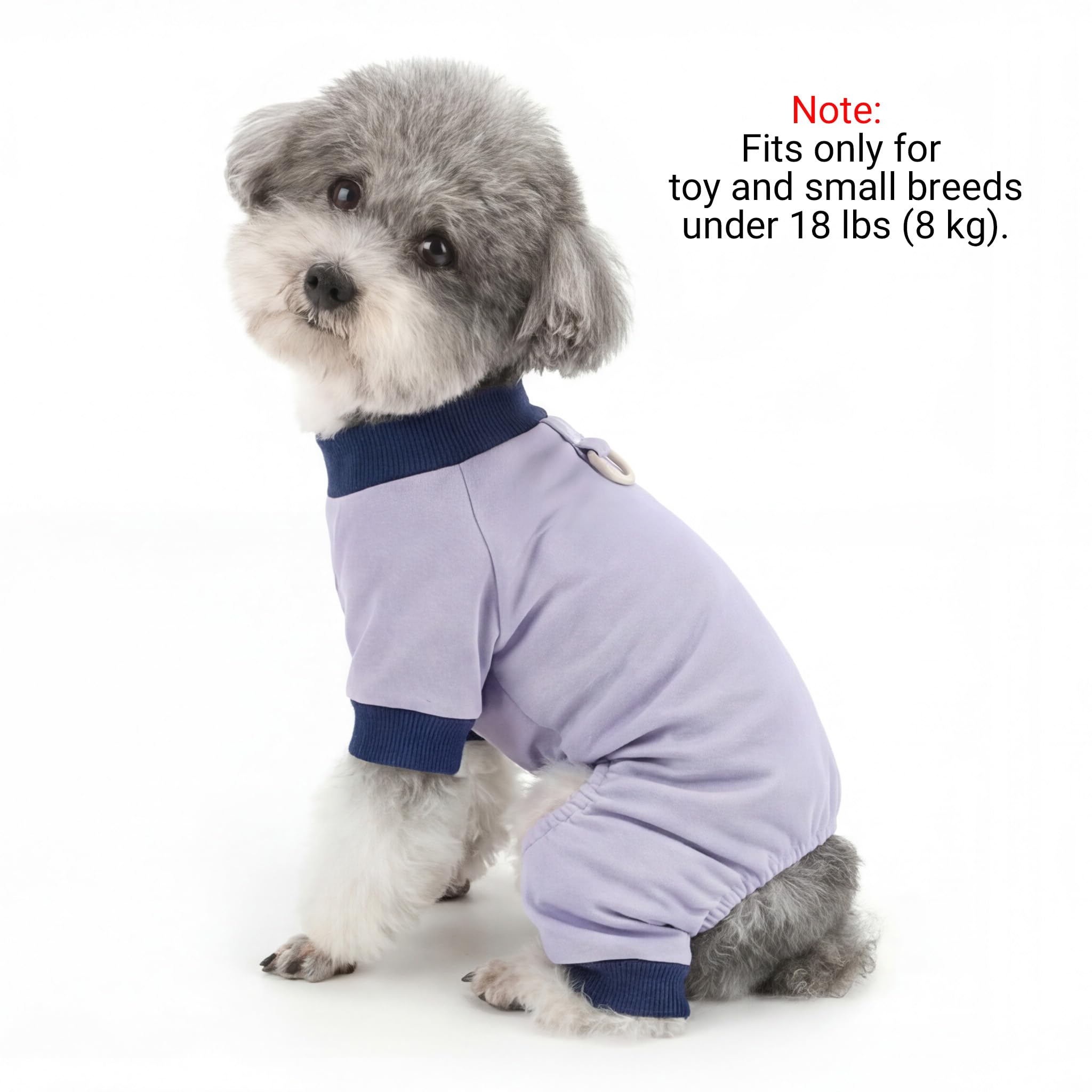 Ranphy Mesh Piqué Dog Pajamas for Small Dogs, Stretchy Lightweight Puppy Four-Legged Jumpsuit with D-Ring, Breathable Spring Summer Clothes for Chihuahua Yorkie Cats, Pet PJS,Blue,XXL