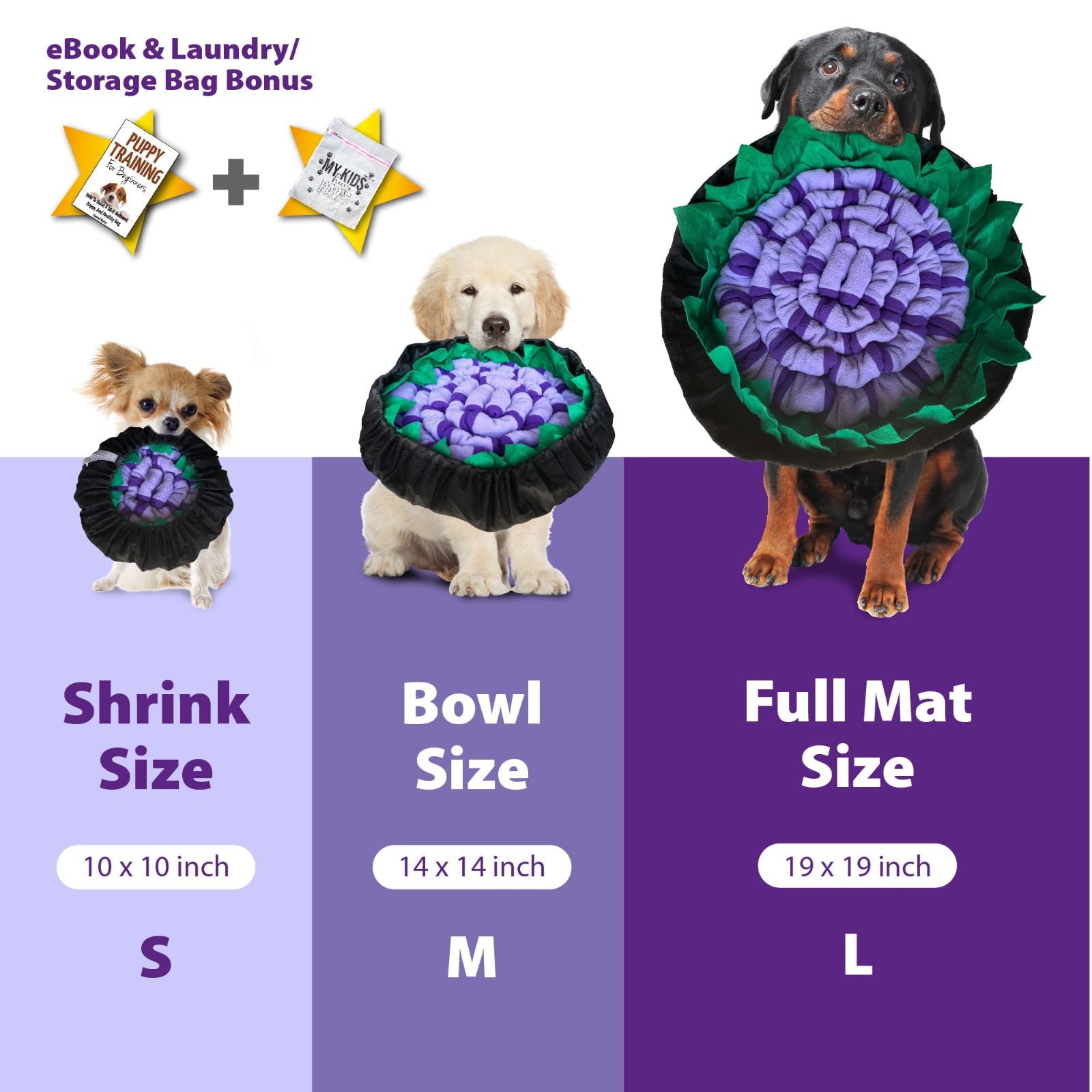 Luxury Hound Happy Doggy Set - 6 Pieces Set incl. XXXL Snuffle Mat with Soccer - Snuffle Slow Feeder - Super Luxurious Dog Mat
